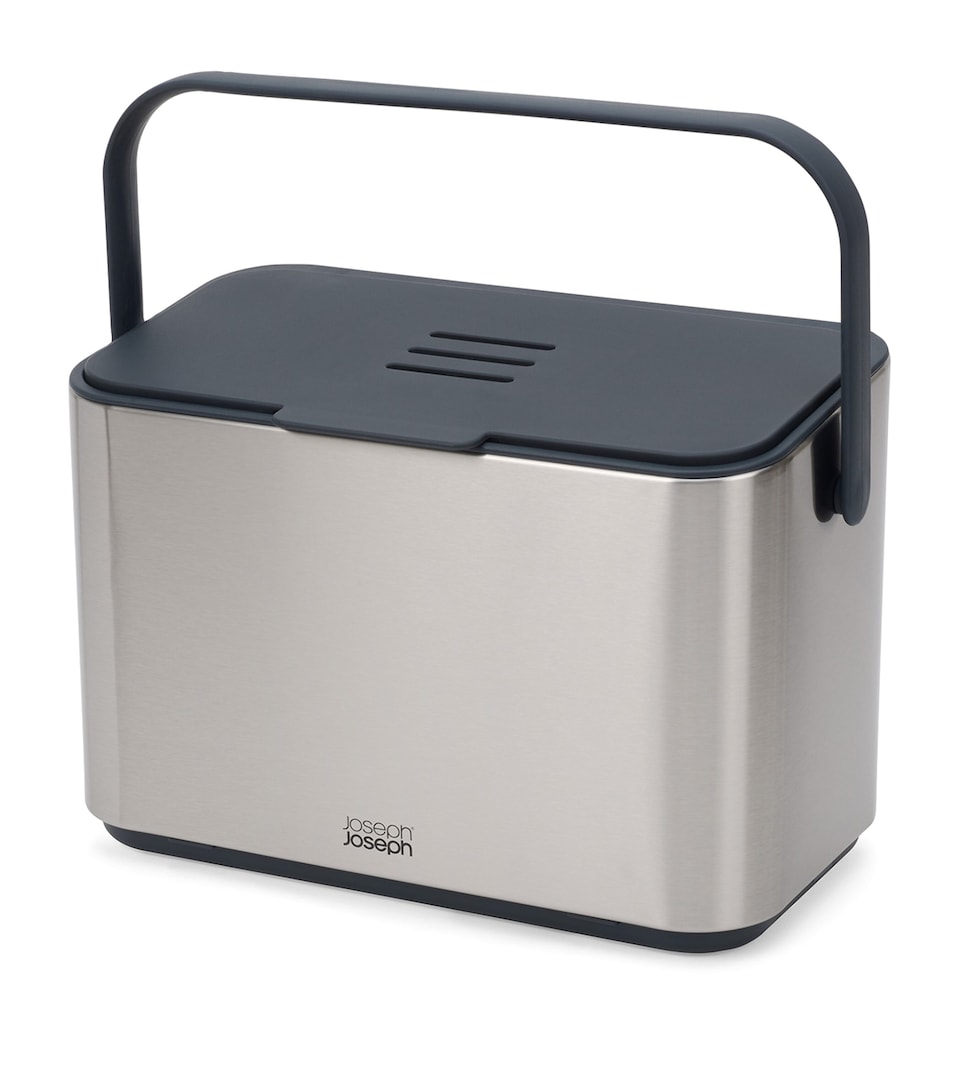 Joseph Joseph Stainless Steel Premium Food Waste Caddy (4L) Ss/dark Grey