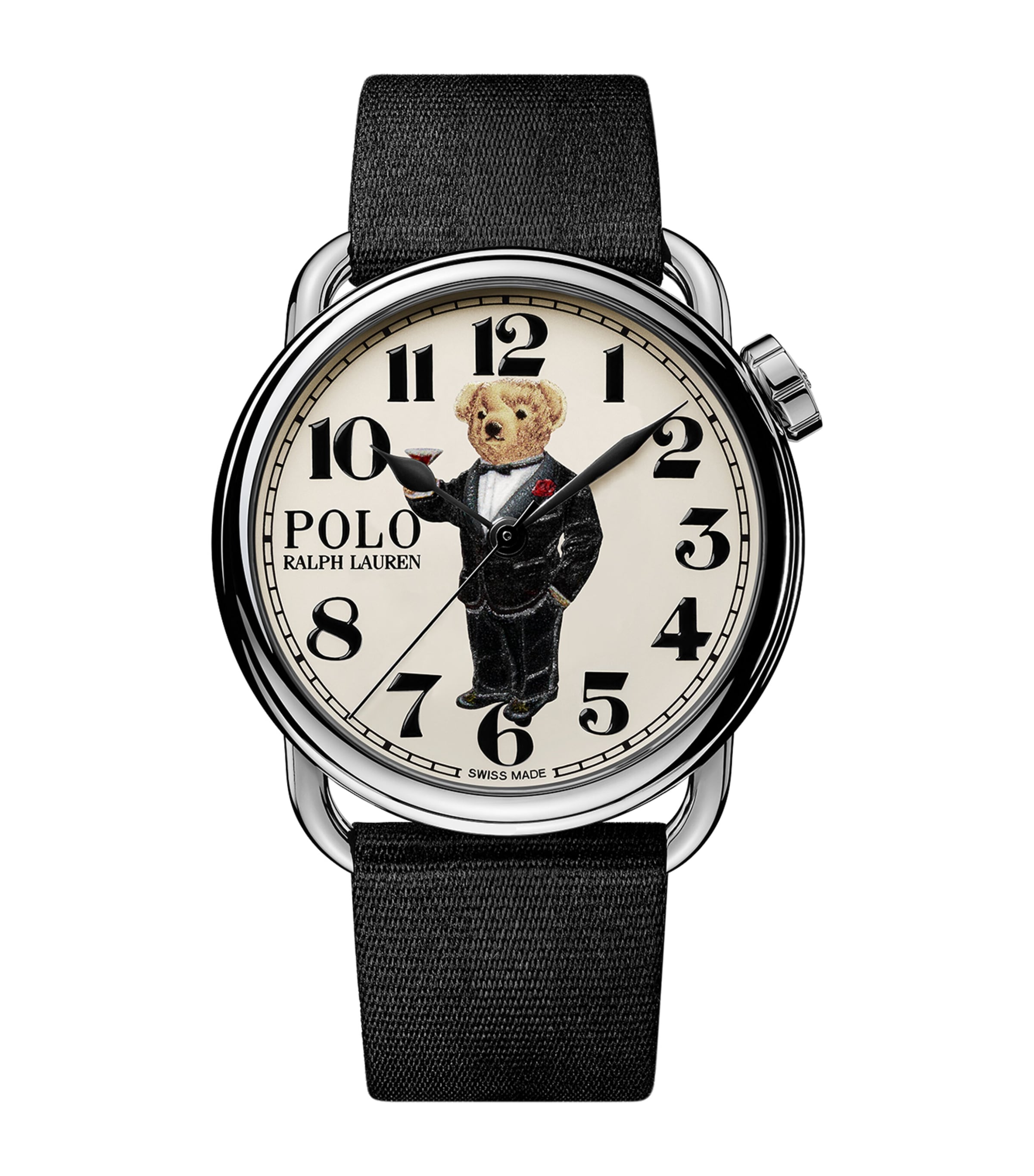Stainless Steel Martini Tuxedo Polo Bear Watch 38mm