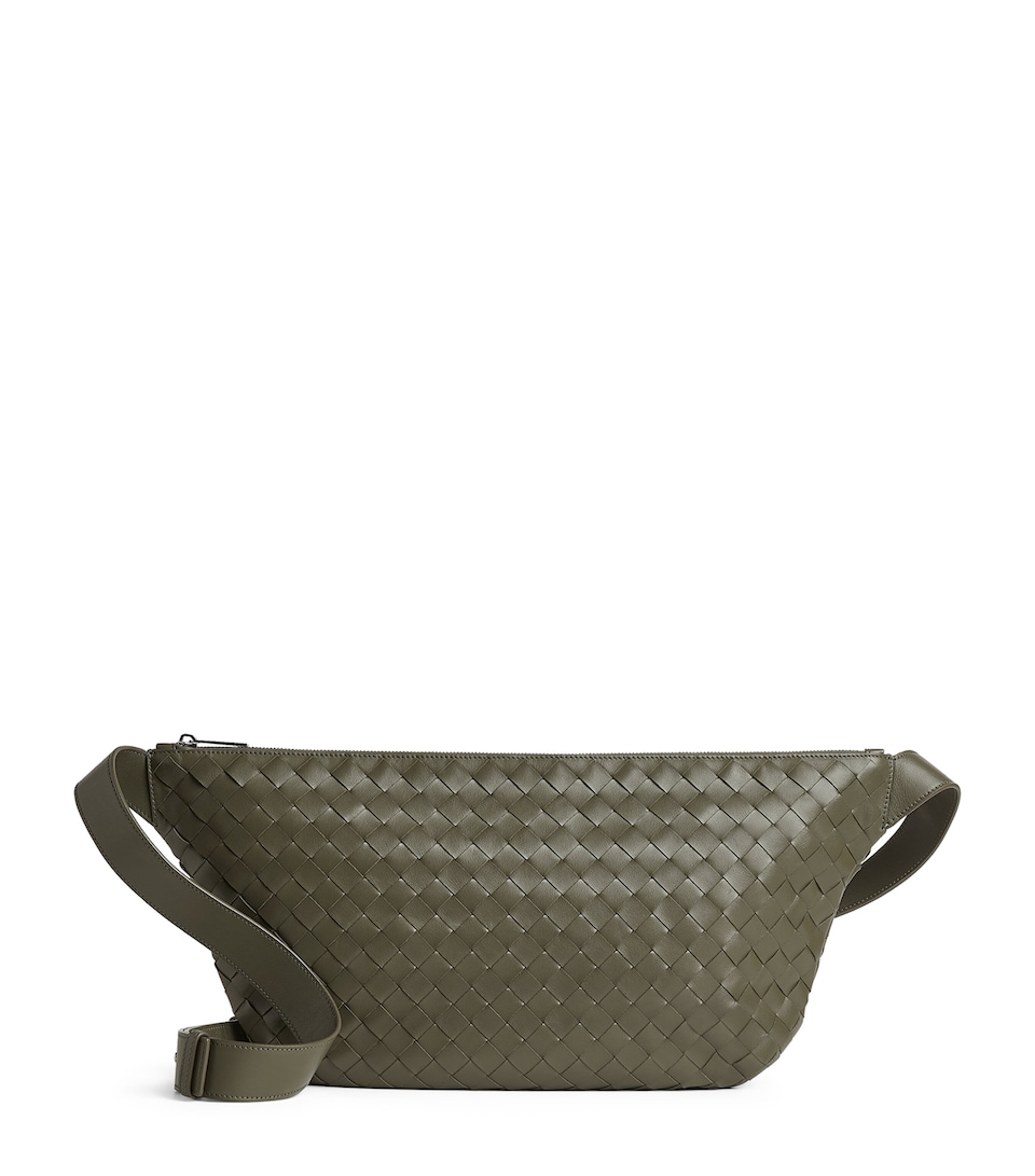 Leather Intrecciato Cross-Body Bag