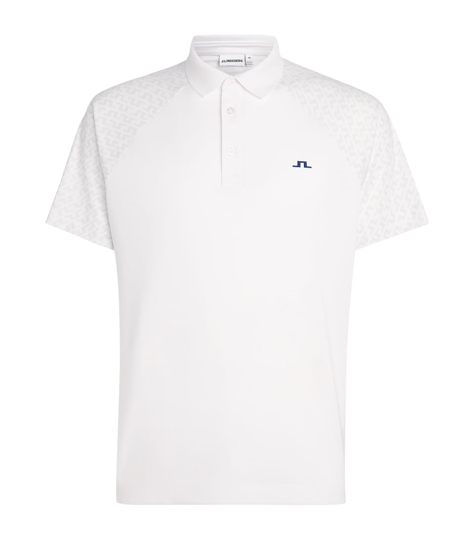 J Lindeberg Mens Technical Tucker Polo Shirt Tonal White