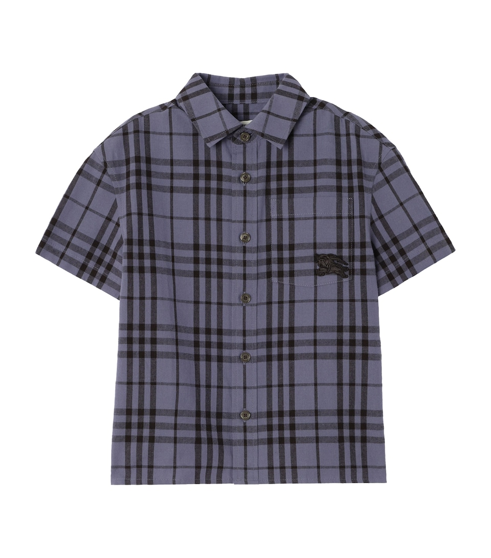 Burberry Kids Cotton Check Shirt (14 Years) Damson Blu/blk Ip Ck