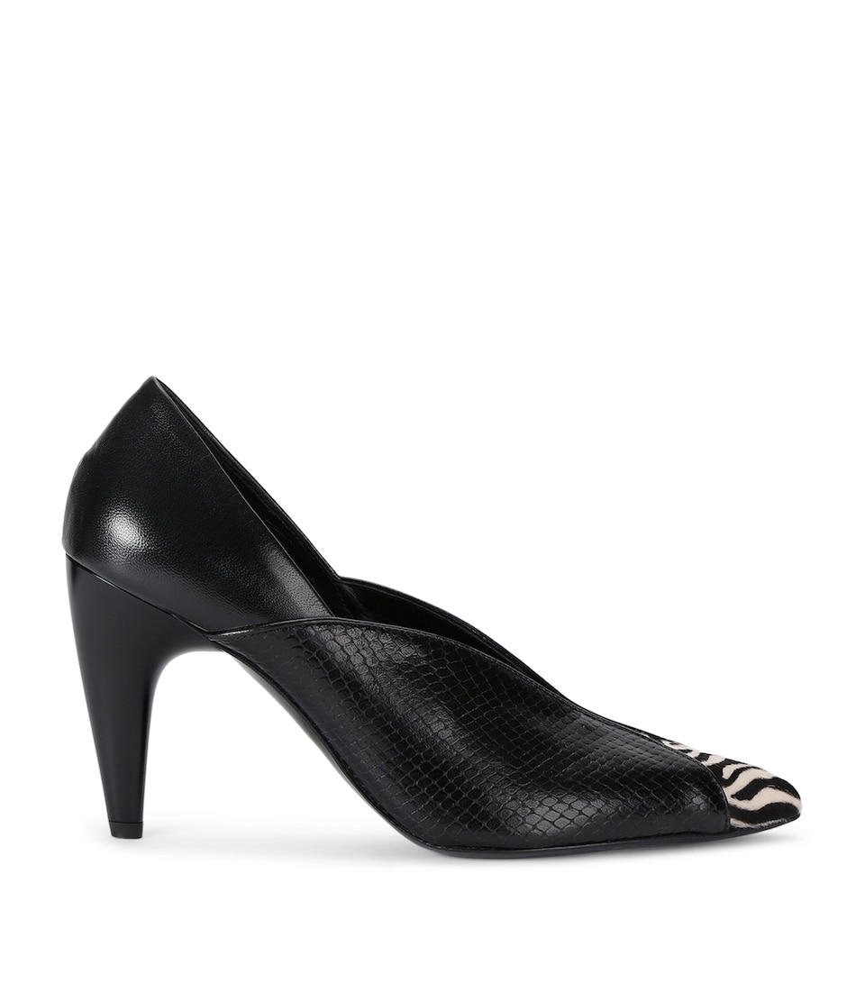 Isabel Marant Leather Luza Pumps 90 Black/comb