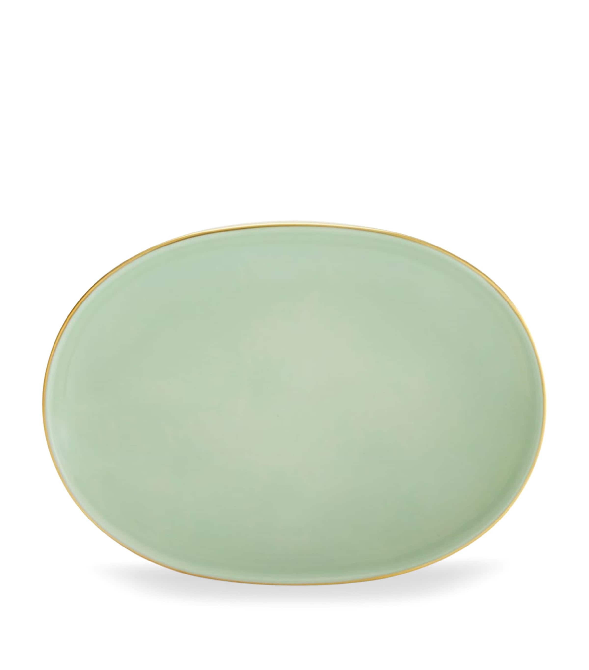 Porcelain Colonna Diva Verde Pickle Dish (21.5cm)
