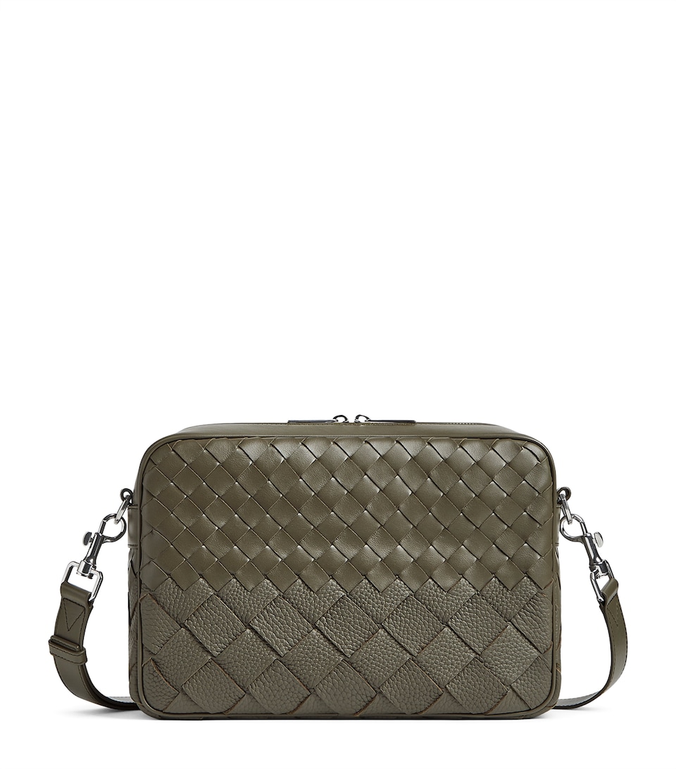 Leather Intrecciato Camera Bag