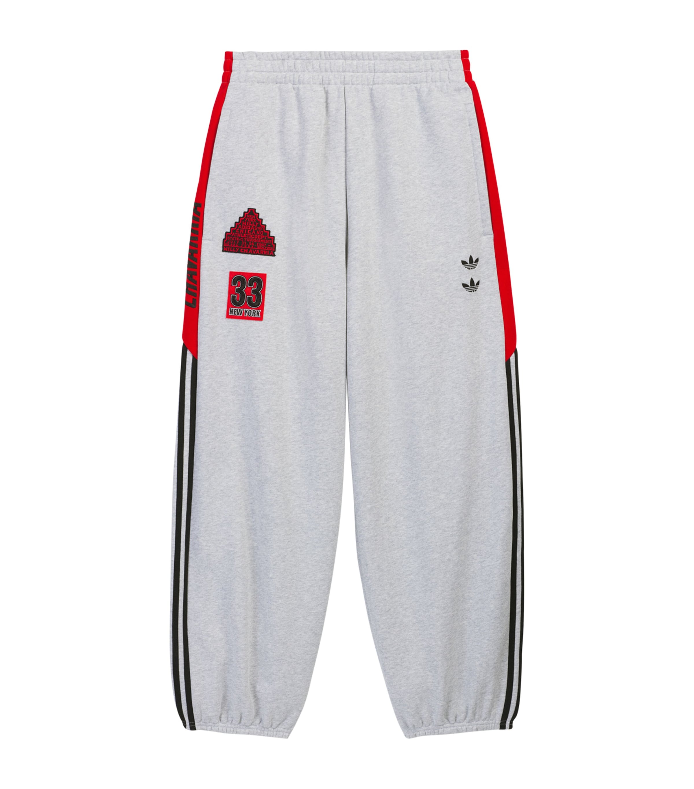 Willy Chavarria Mens x adidas Originals Logo Sweatpants Lgrey
