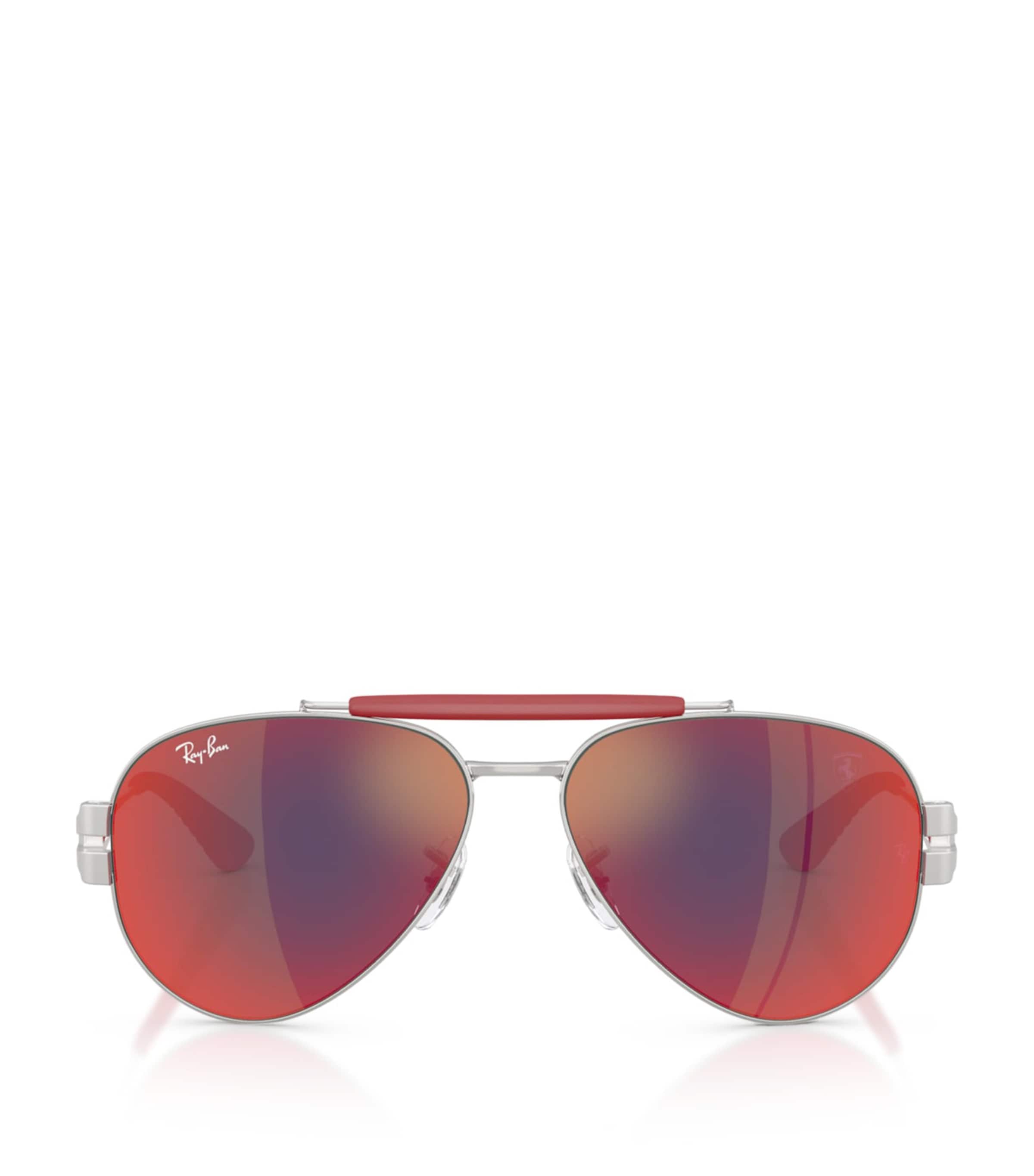 Ray-Ban RB3762M Scuderia Ferrari Collection Phantos Sunglasses Silver