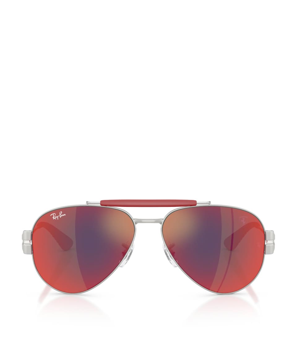 Ray-Ban RB3762M Scuderia Ferrari Collection Phantos Sunglasses Silver