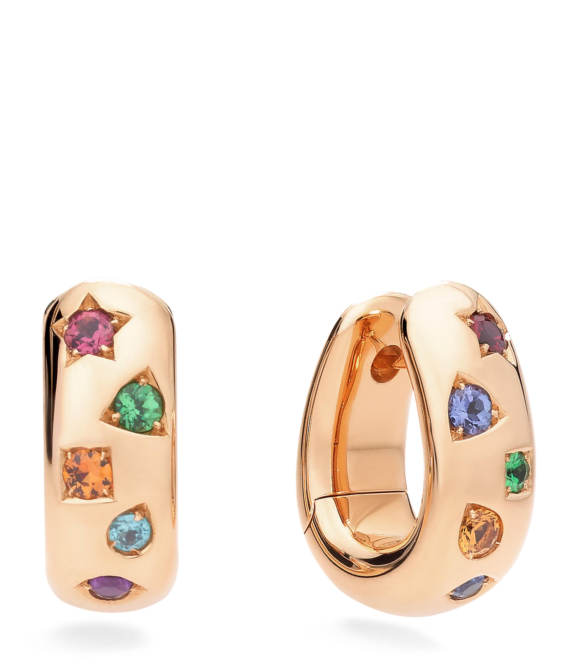 Pomellato Rose Gold and Multicoloured Gemstone Iconica Earrings