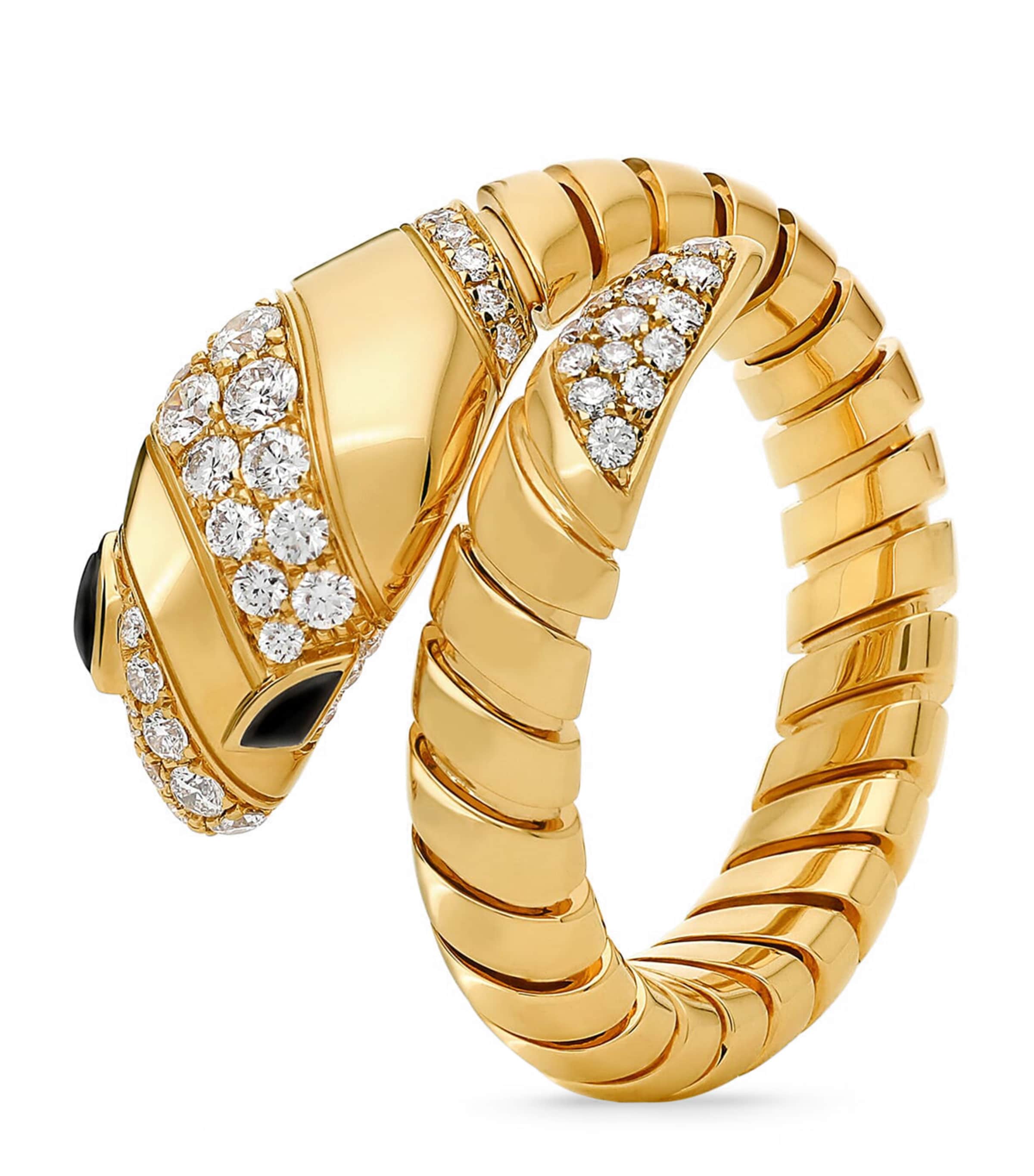 Yellow Gold and Diamond Serpenti Ring