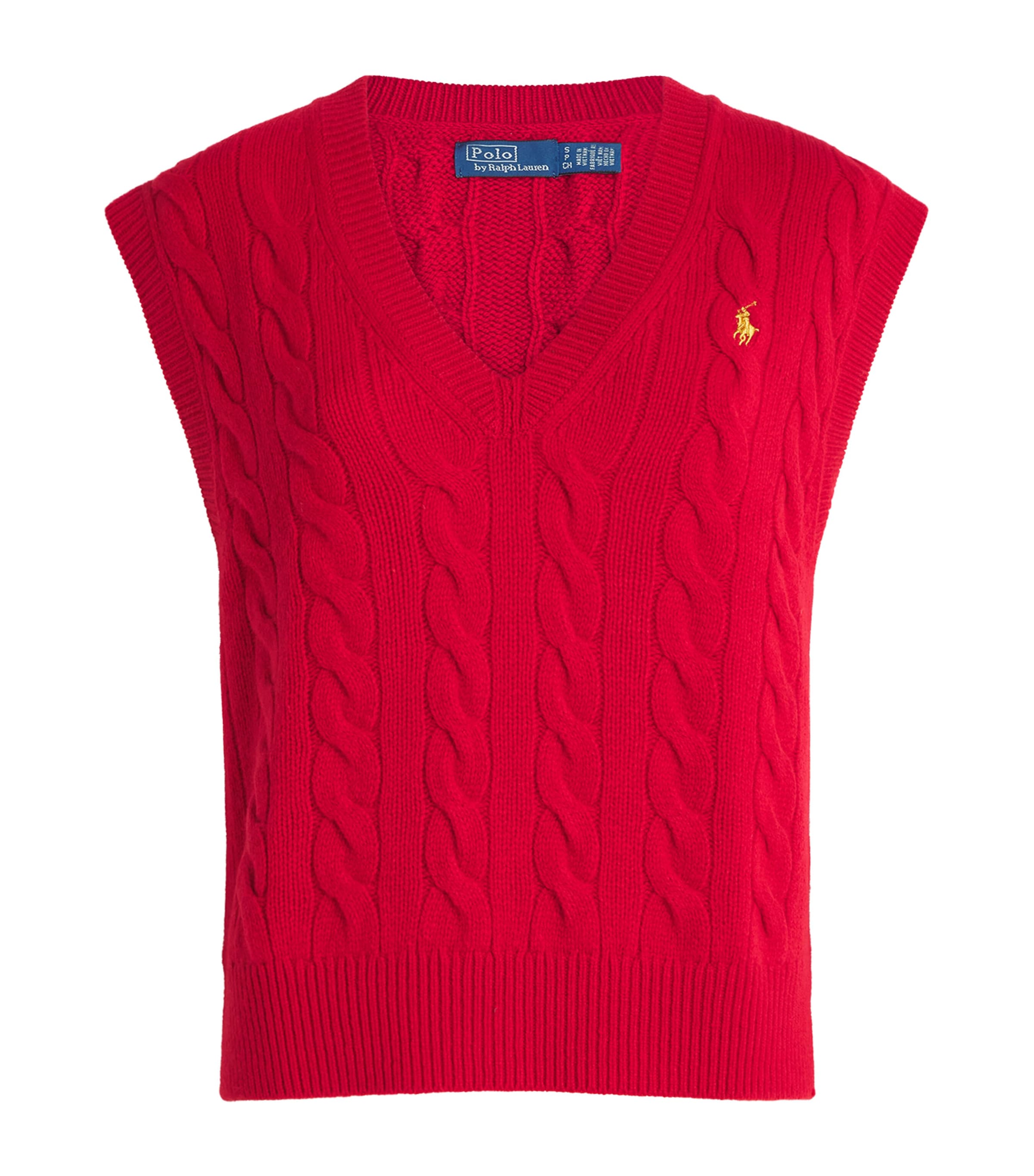 Wool-Cashmere Cable-Knit Sweater Vest