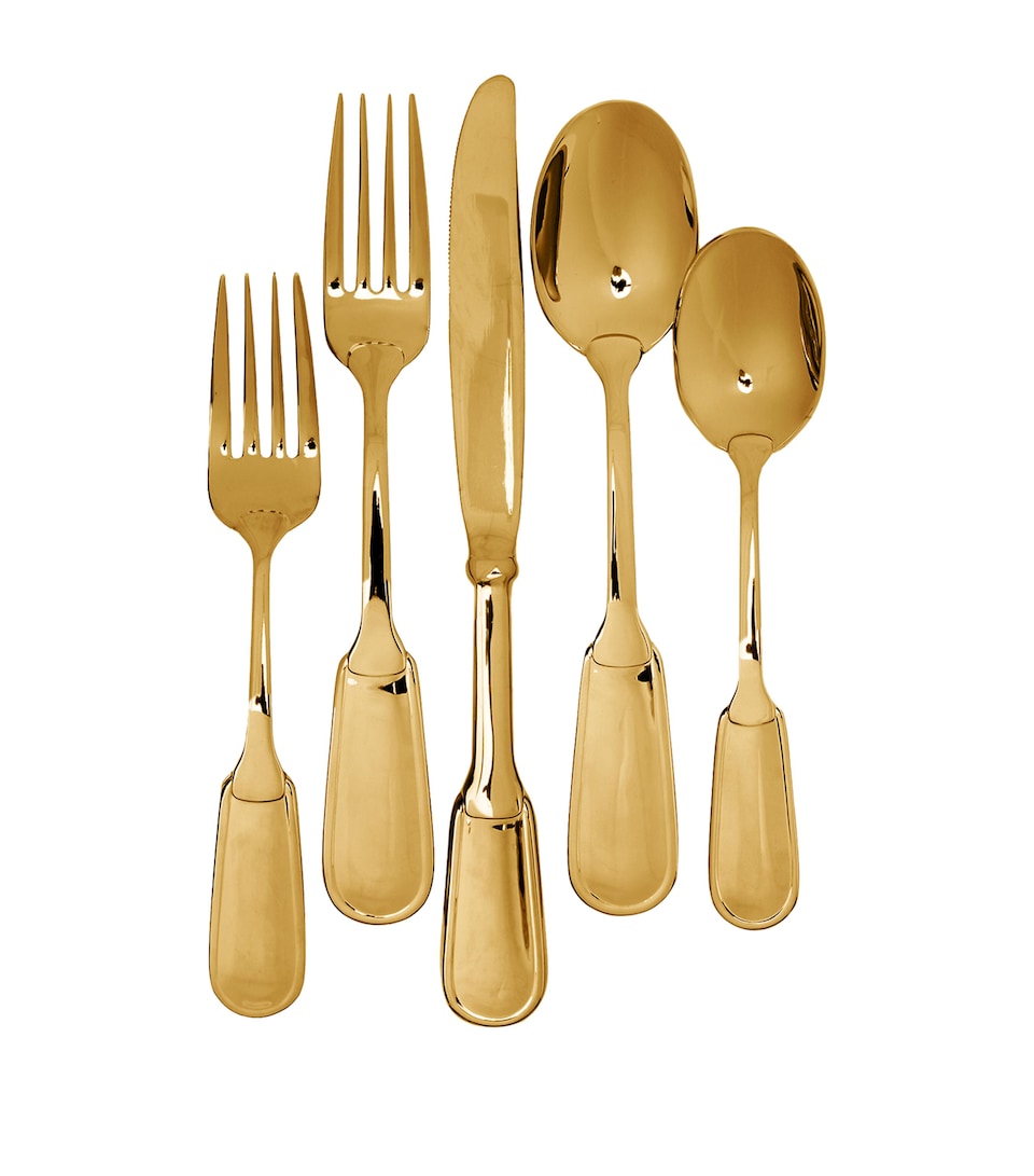 Gold-Plated Wentworth 5-Piece Cutlery Set