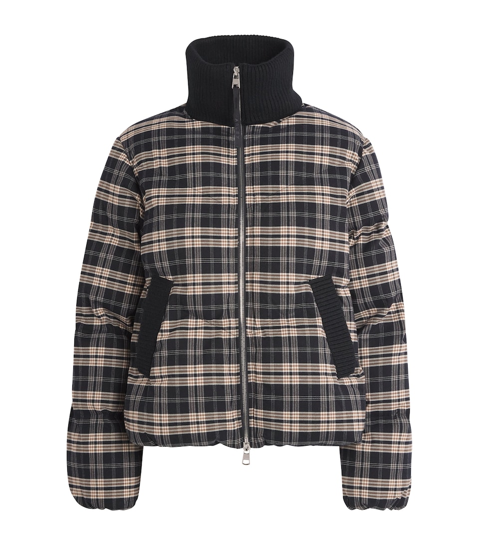 Brushed-Flannel Check Bryony Puffer Jacket
