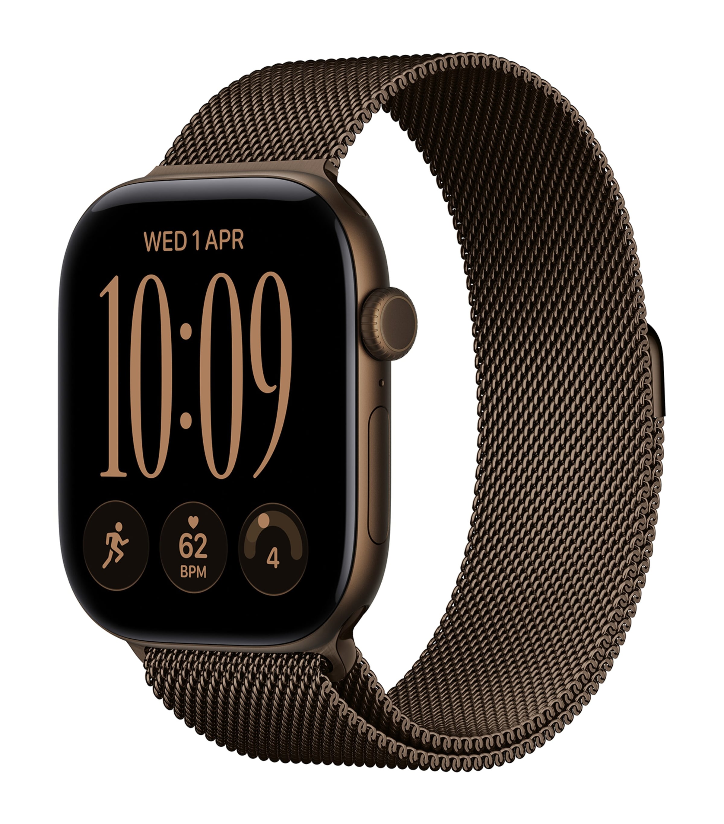 Apple Apple Watch Series 12 GPS + Cellular – Dark Bronze Aluminium with Dark Bronze Milanese Loop, 46mm, Medium/Large Drk Brnze Aluminium