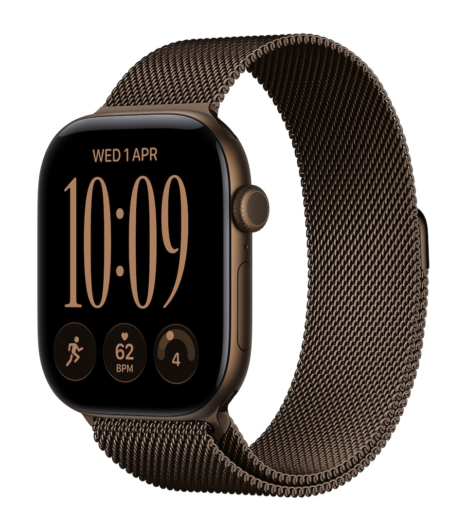 Apple Apple Watch Series 12 GPS + Cellular – Dark Bronze Aluminium with Dark Bronze Milanese Loop, 46mm, Medium/Large Drk Brnze Aluminium