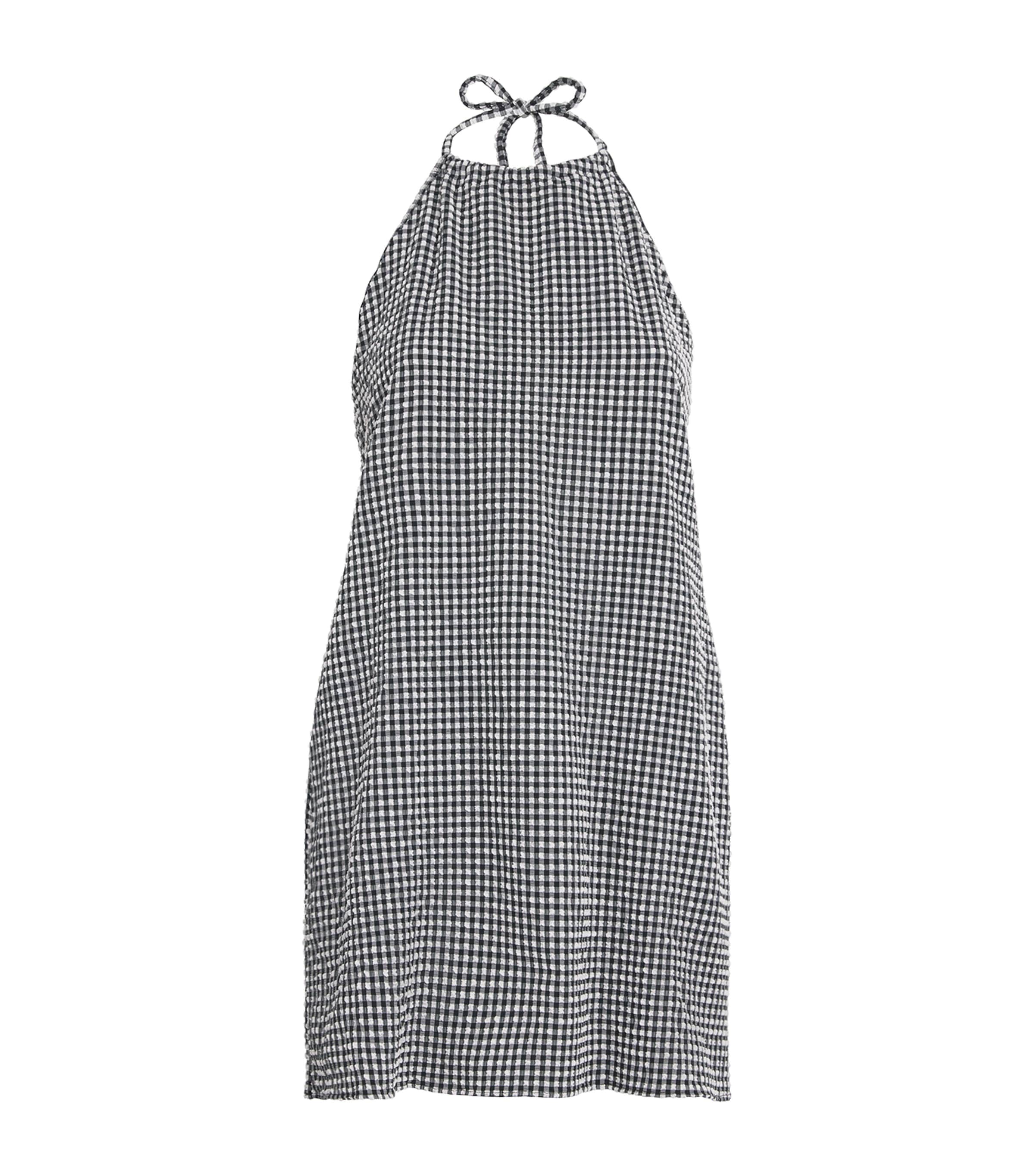 Gingham Halterneck Mini Dress