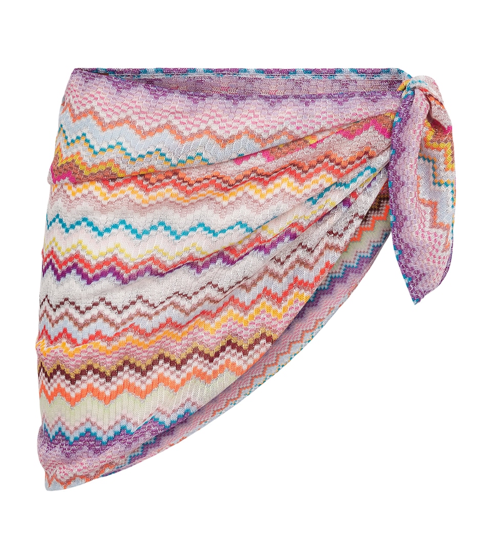 Pixel-Effect Zigzag Mini Pareo