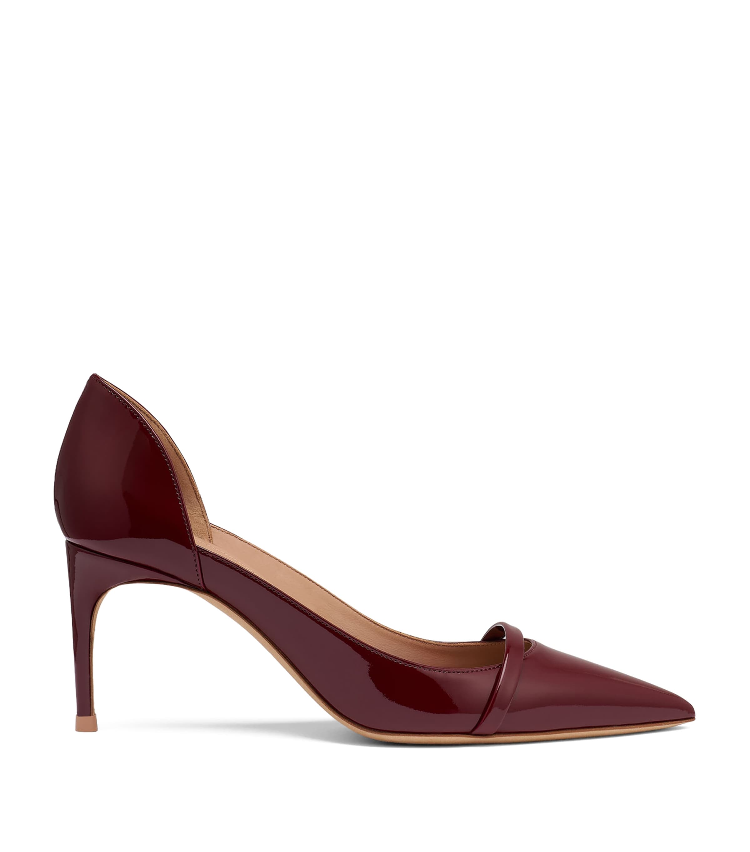 Malone Souliers Patent Leather Crawford Heeled Pumps 70 Rosewood