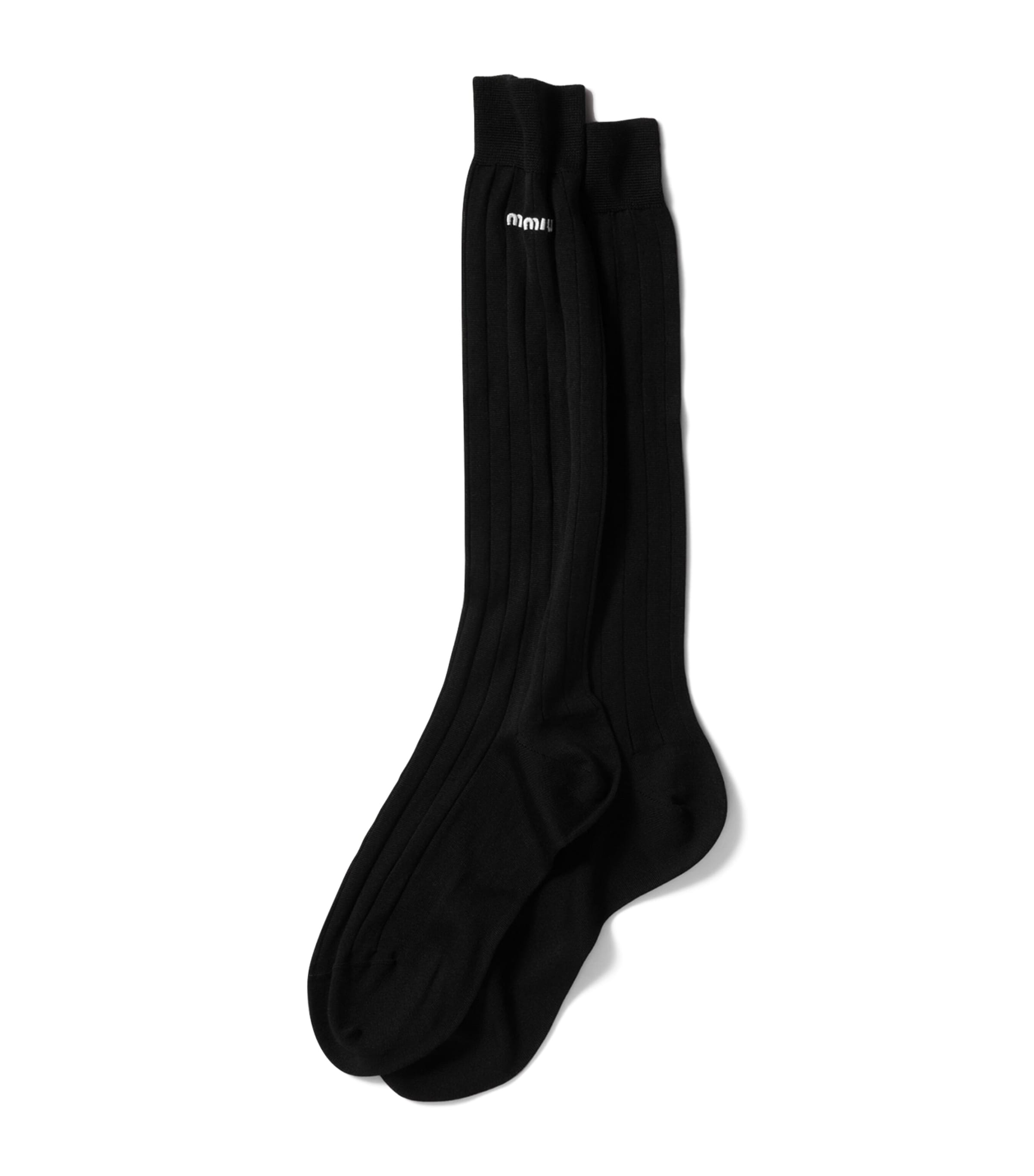 Silk-Blend Logo Socks