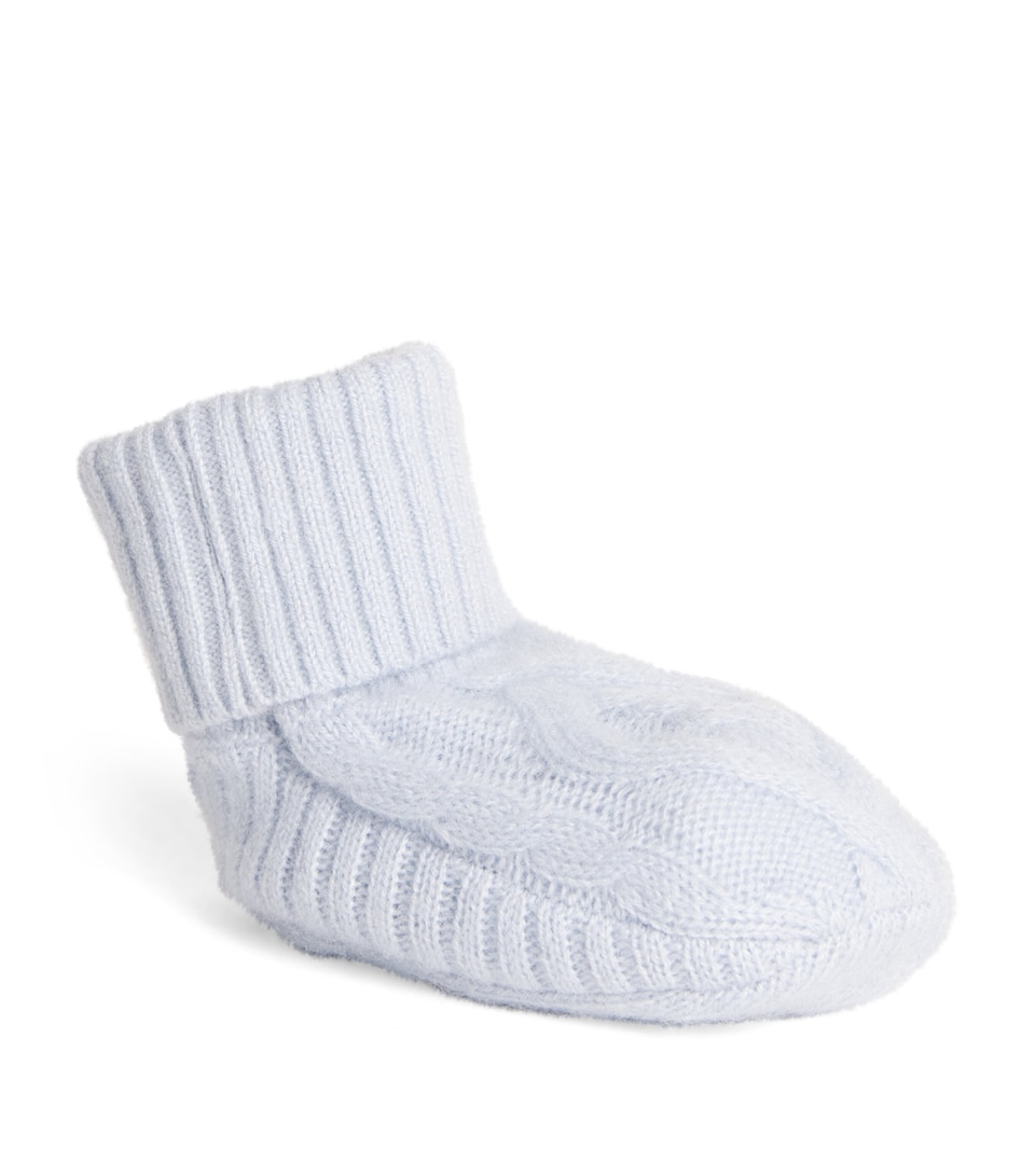 Harrods Cashmere Booties (0-18 Months) Blue