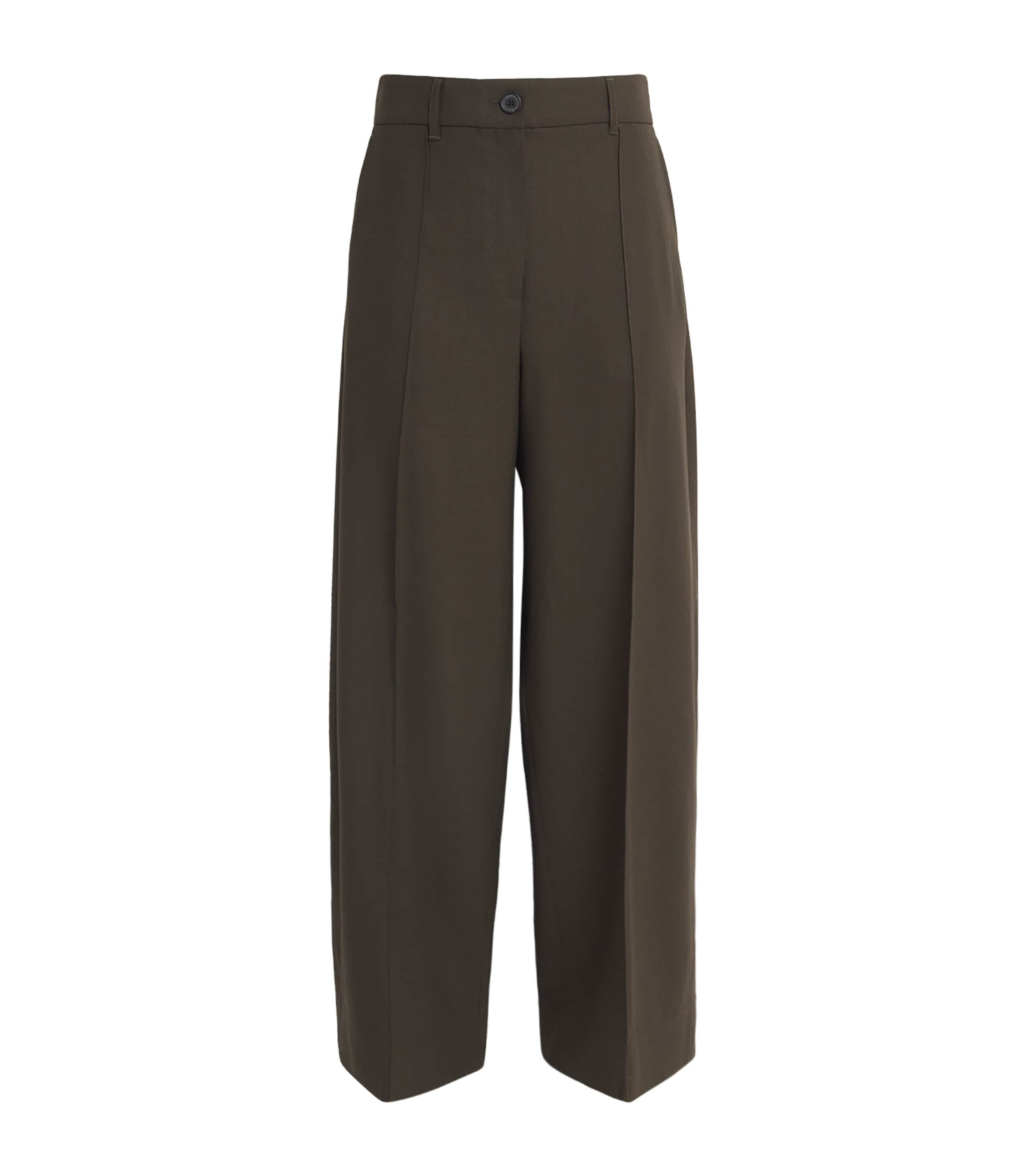 Pintuck Tapered Trousers