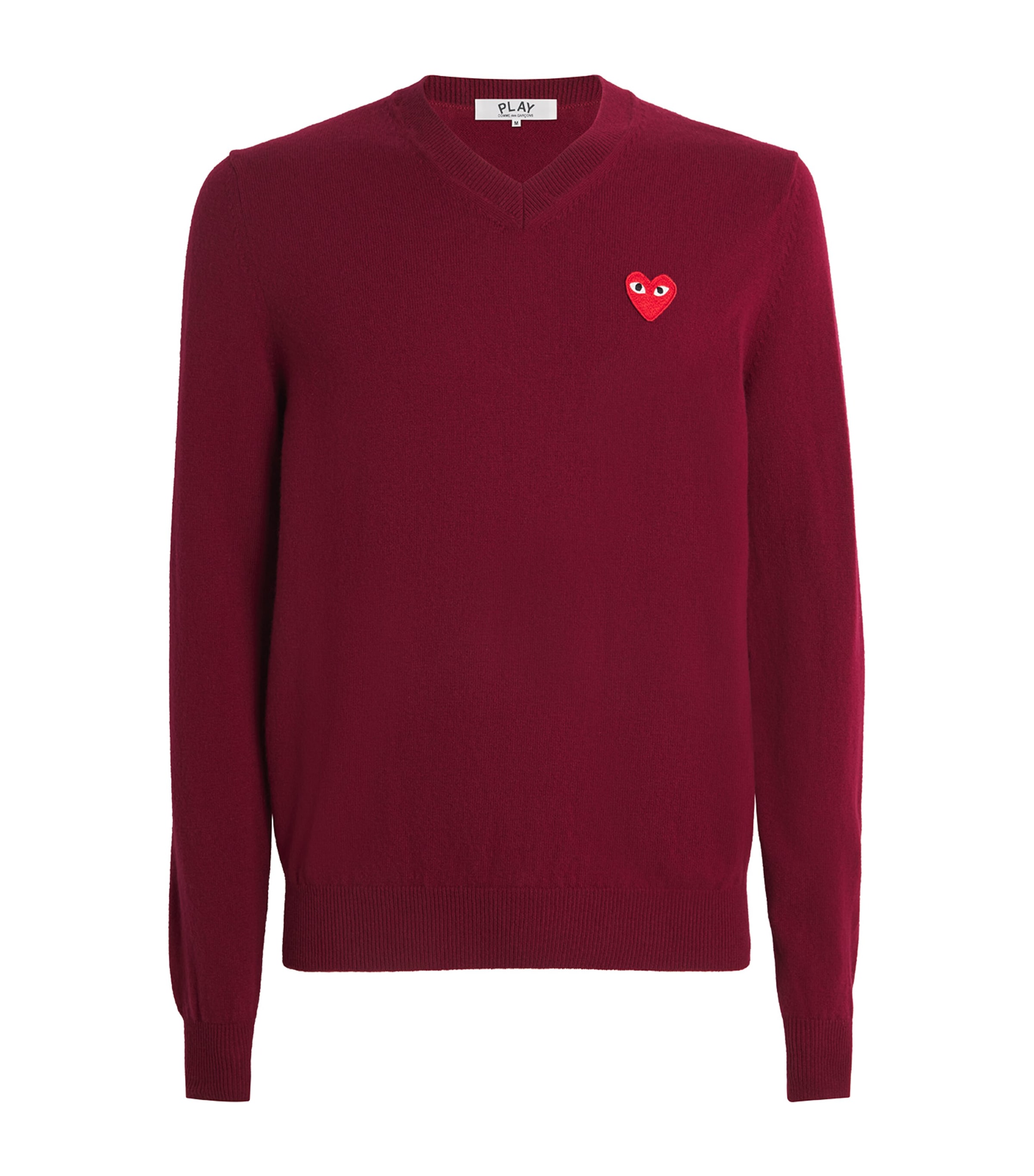 Wool V-Neck Heart Sweater