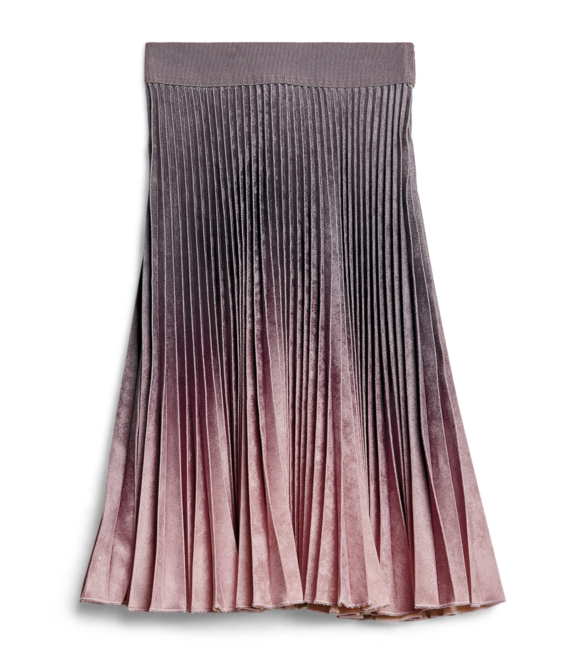 Monnalisa Corduroy Pleated Midi Skirt (4-12 Years) Antracite+cipria