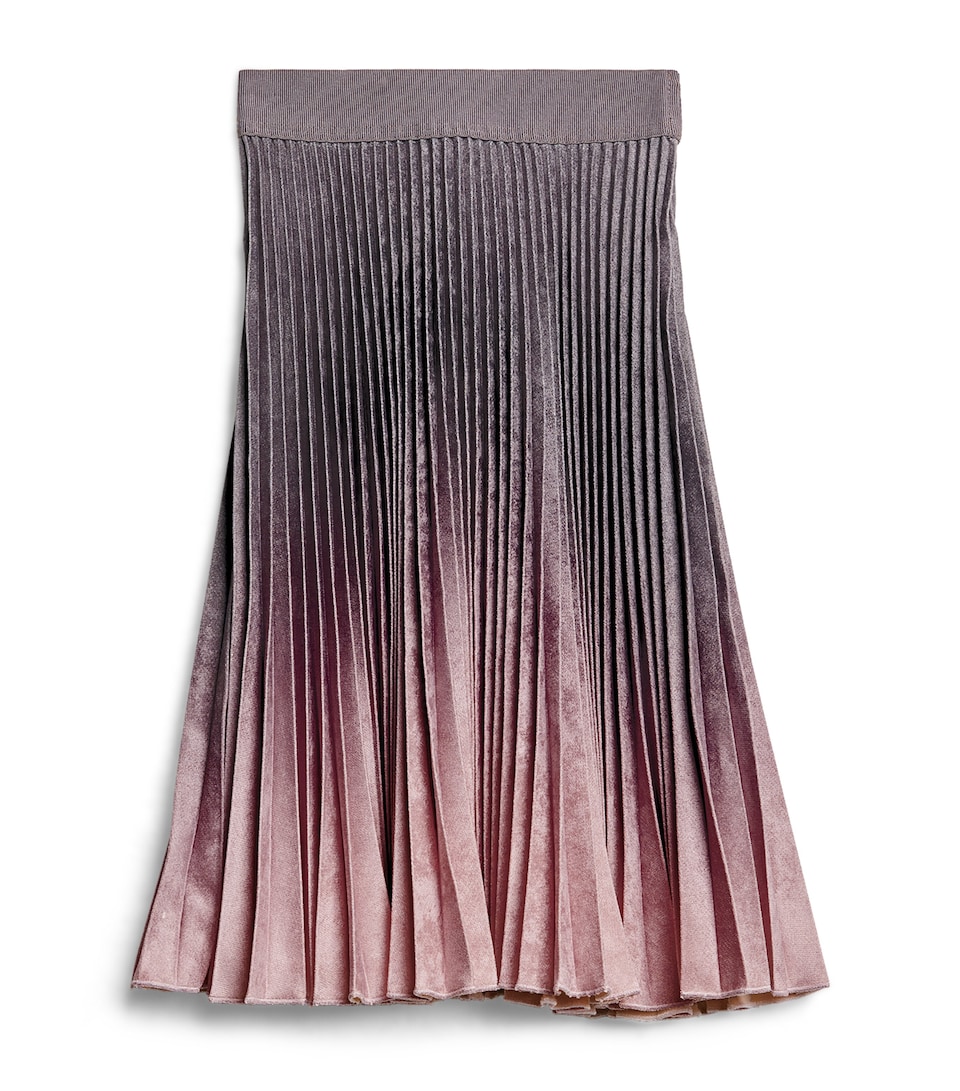 Monnalisa Corduroy Pleated Midi Skirt (4-12 Years) Antracite+cipria