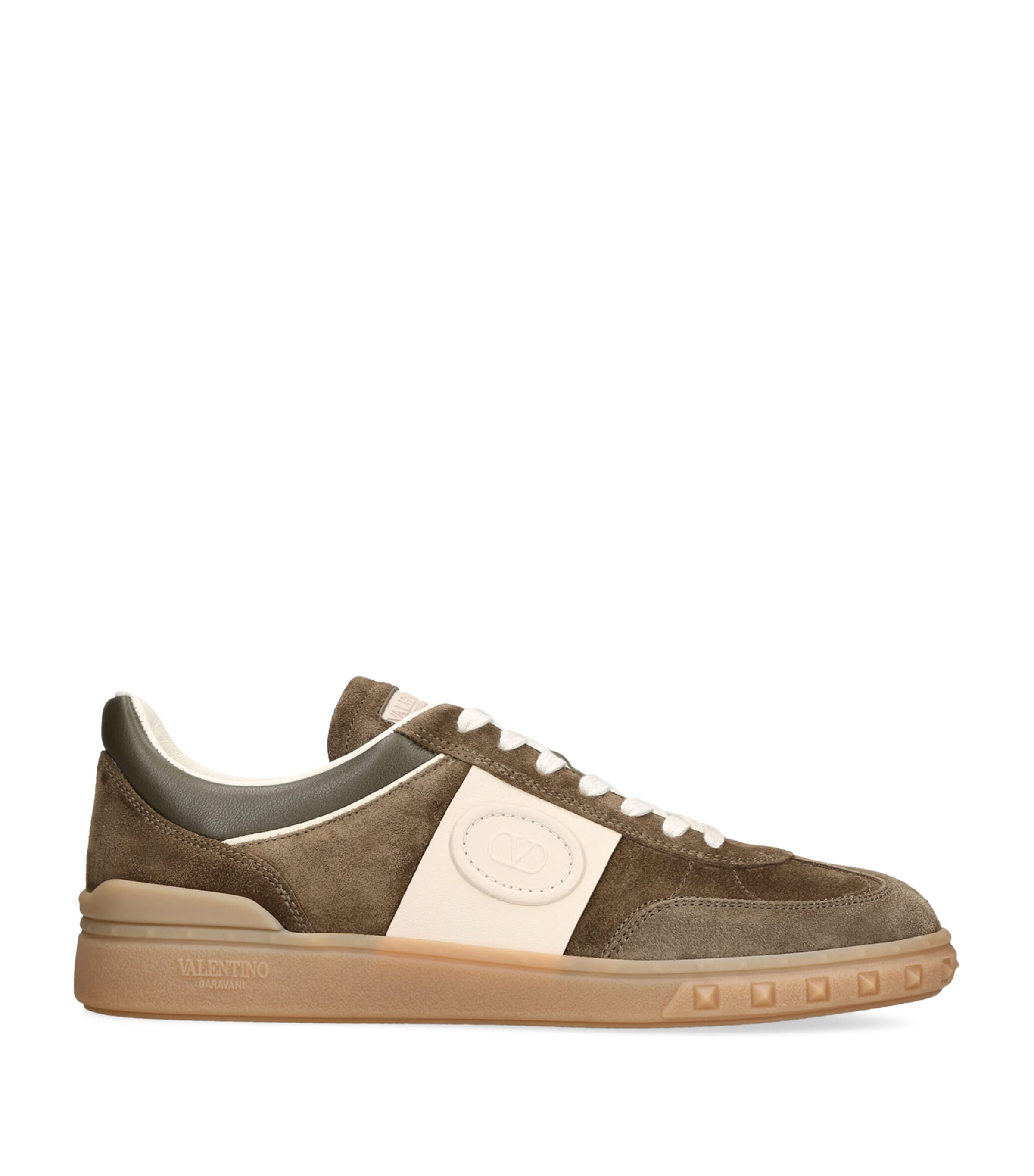 Valentino Garavani Suede Upvillage Low-Top Sneakers Mid Brown