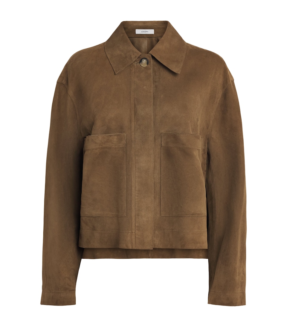 Joseph Womens Suede Atina Jacket Taupe