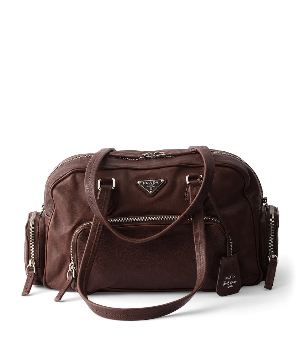 Large Washed Leather Shoulder Bag