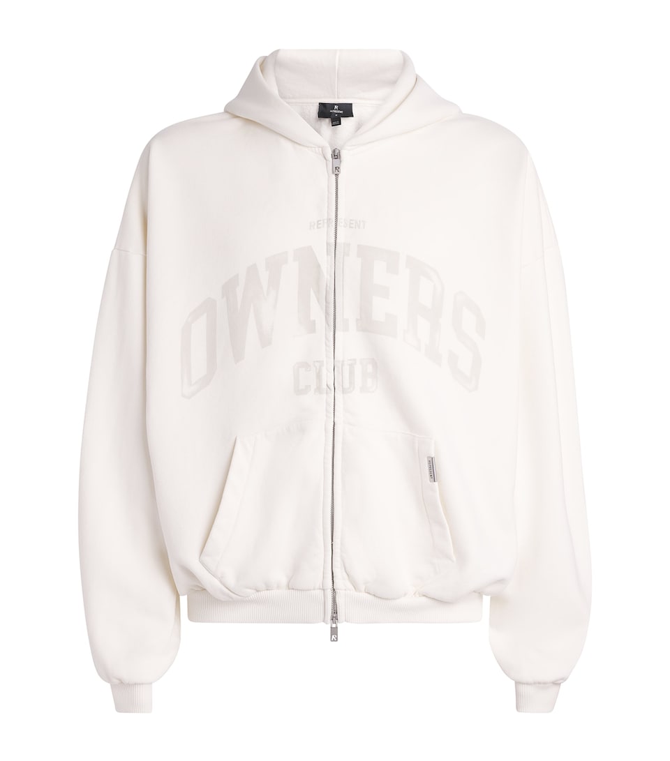 Represent Mens Cotton Owners Club Hoodie Chalk