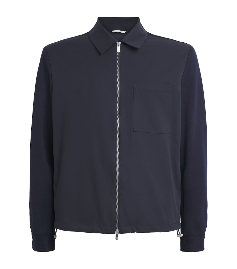 Marco Pescarolo Mens Wool Technical Jacket Navy