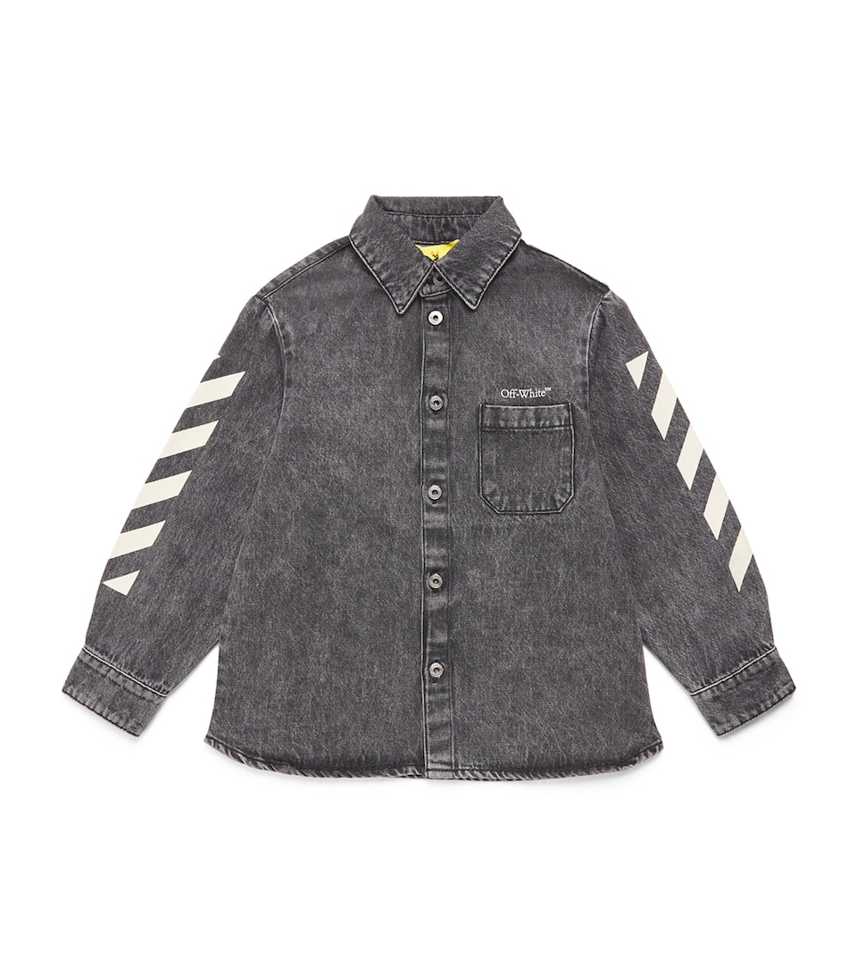 Off-White Kids Denim Arrow Shirt (4-12+ Years) Medium Grey