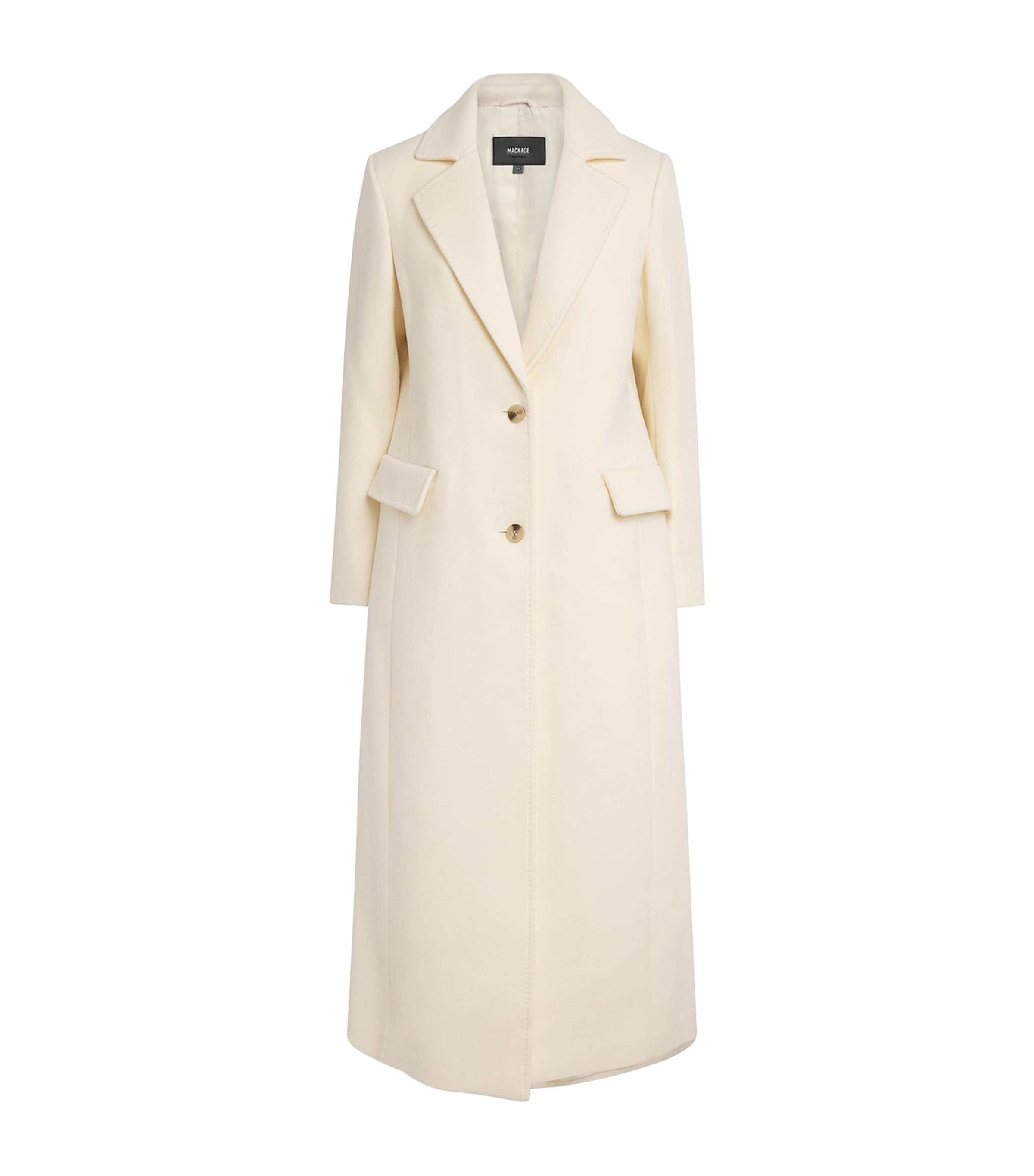 Mackage Womens Wool Corazon Trench Coat Cream