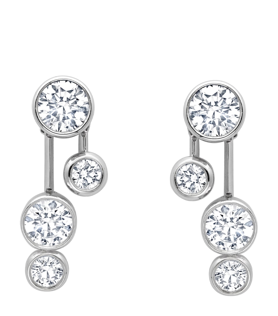 Boodles Platinum and Diamond Raindance Detachable Drop Earrings Platinum