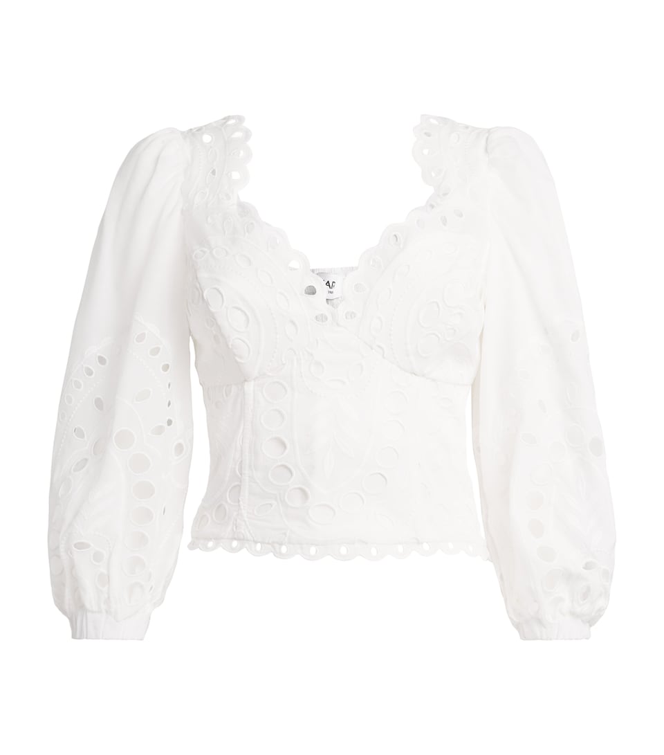 Cotton-Blend Bass Corset Top