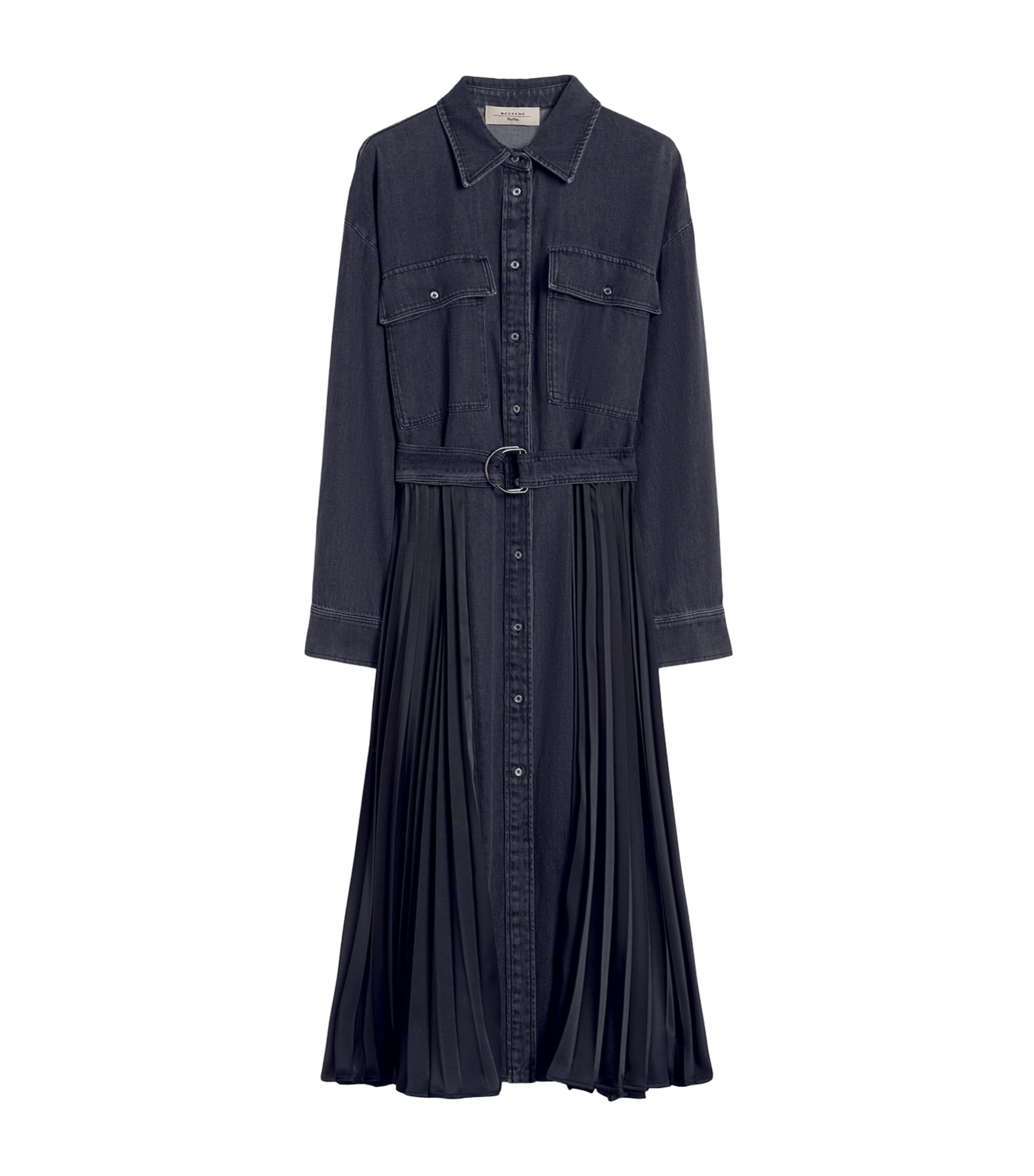 Denim Midi Shirt Dress