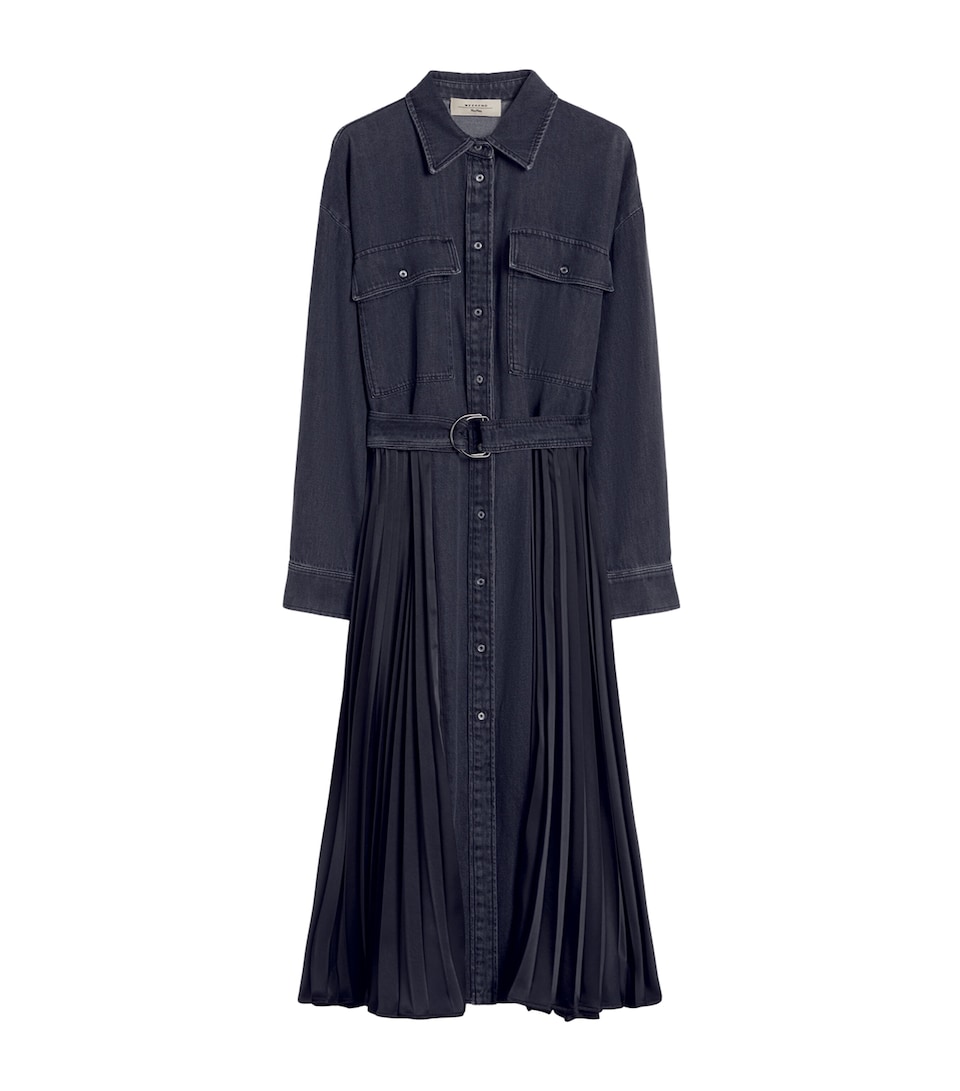 Denim Midi Shirt Dress
