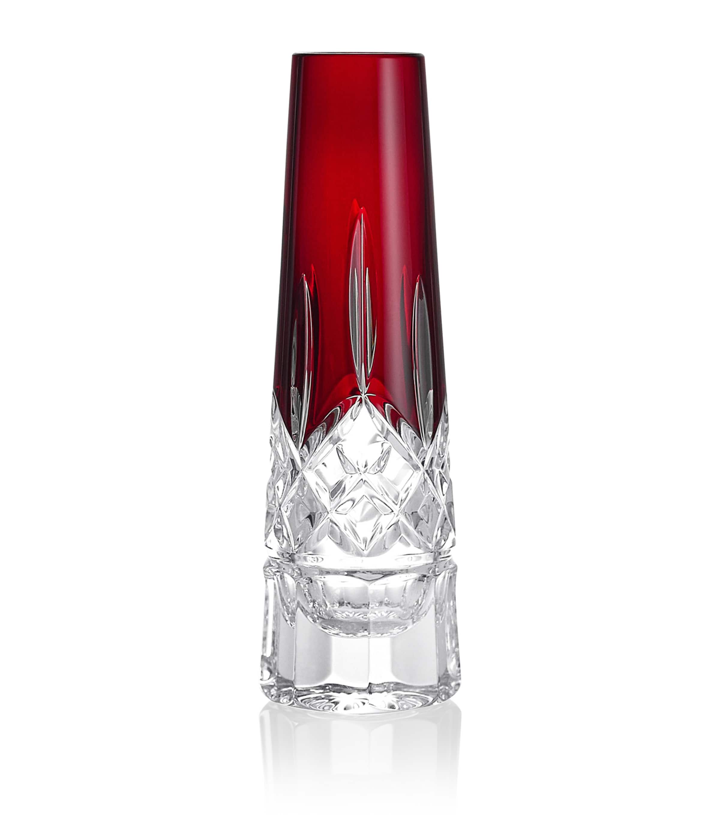 Crystal Lismore Red Bud Vase (18cm)