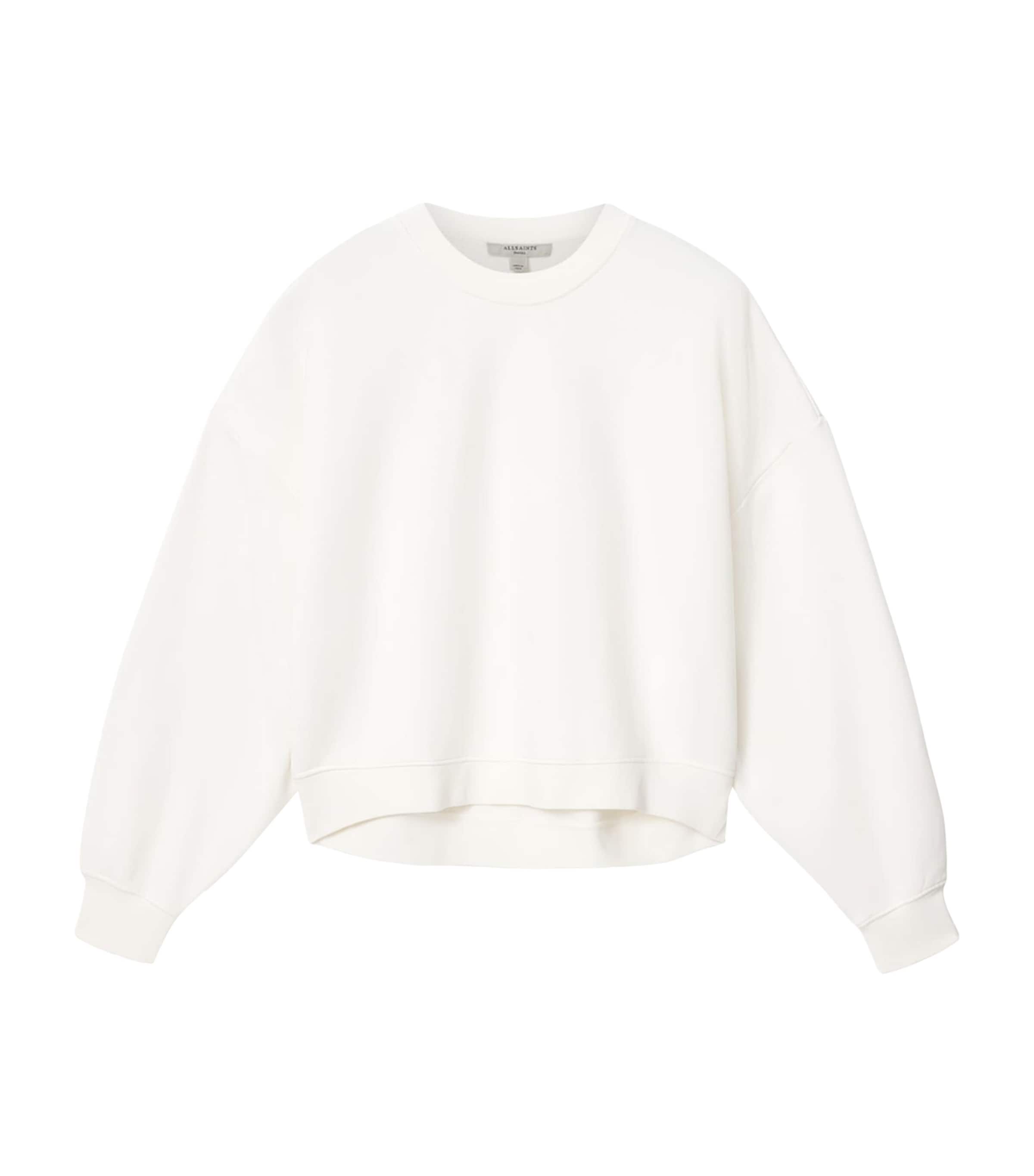 AllSaints Womens Cotton-Blend Esme Lila Sweater Ecru White
