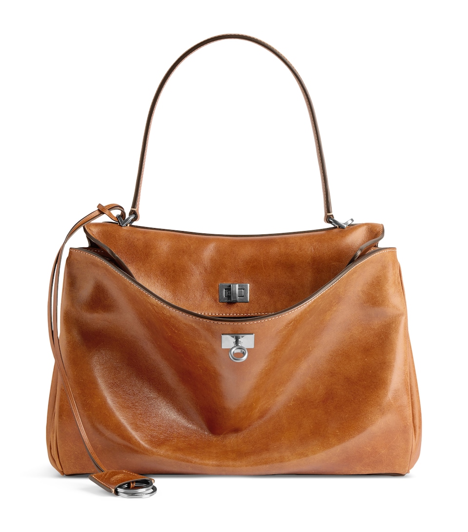 Medium Leather Rodeo Top-Handle Bag