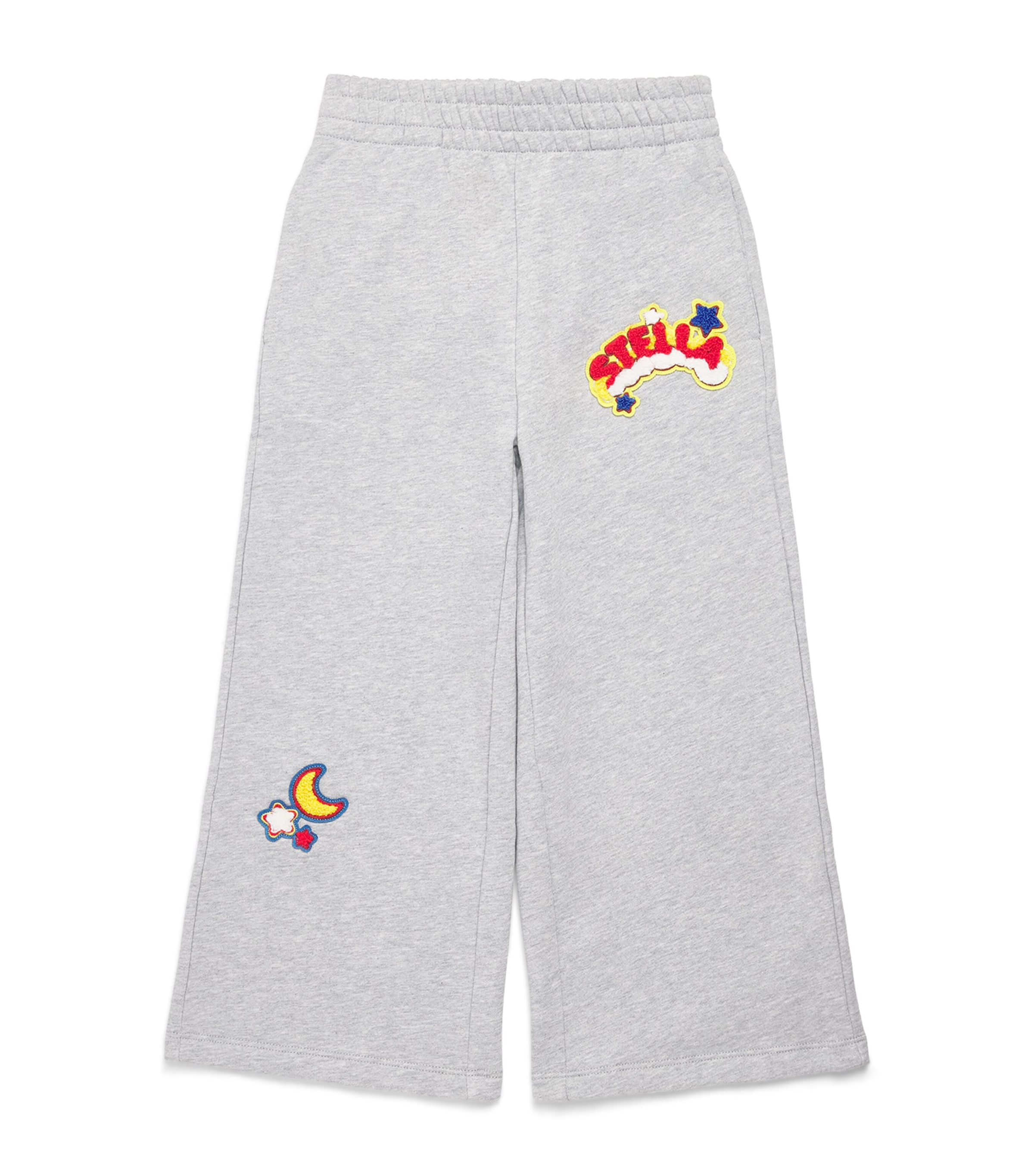 Stella McCartney Kids Cotton Patchwork Sweatpants (3-14 Years) Grigio Medio Mel.