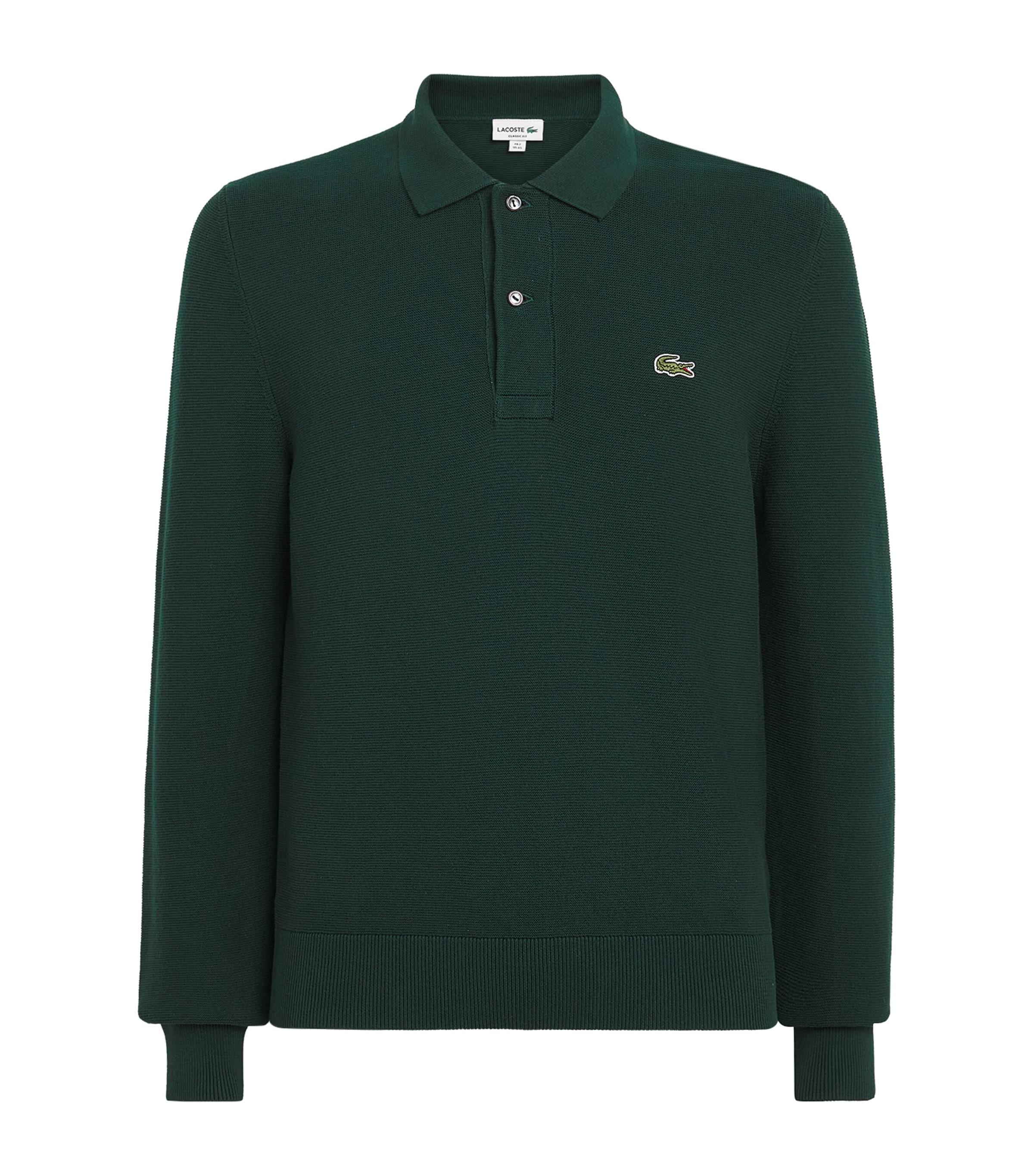 Lacoste Mens Cotton Long-Sleeve Polo Shirt Qjp Varech Fonce