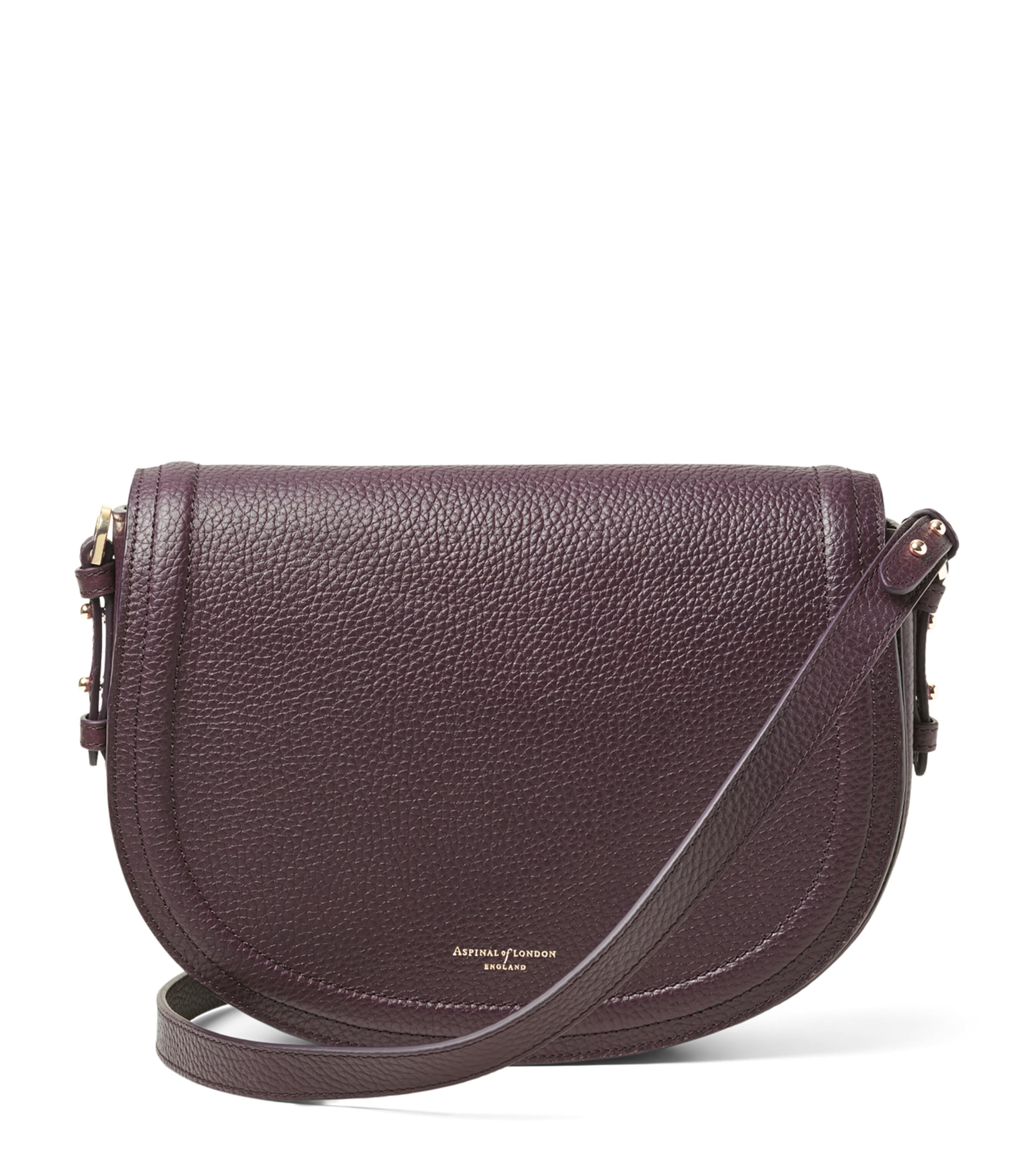 Aspinal Of London Leather Stella Cross-Body Satchel Fig