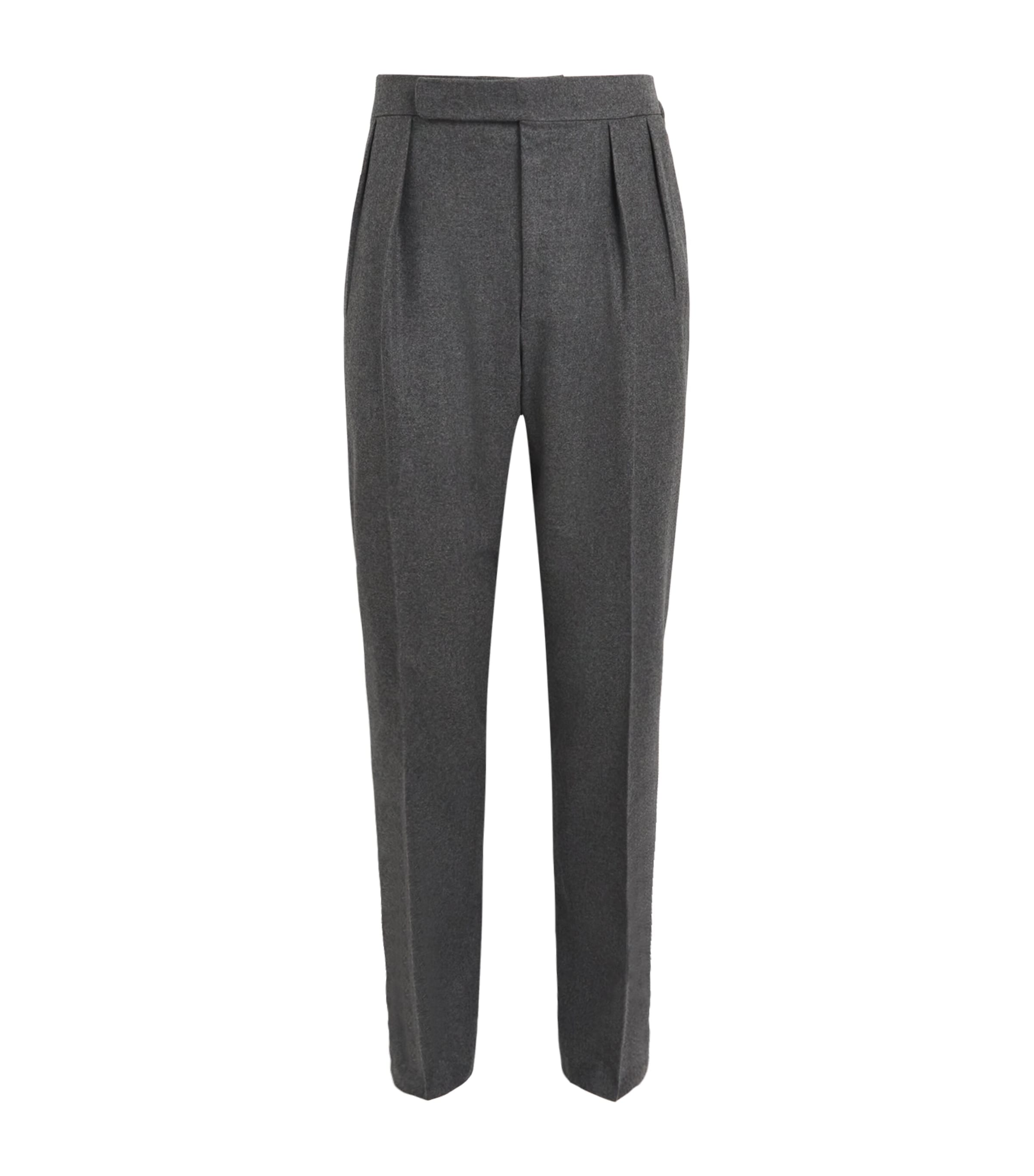 Ralph Lauren Purple Label Mens Wool Flannel Gregory Trousers Medium Grey