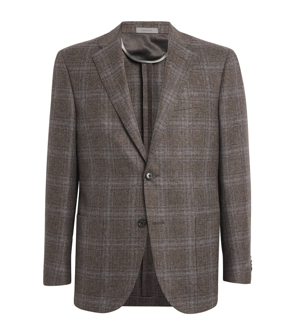 Virgin Wool Check Blazer