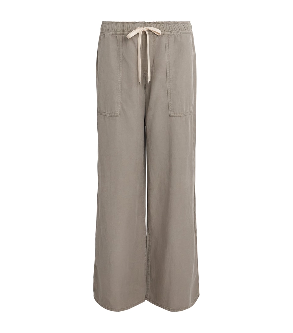 7 For All Mankind Wide-Leg Utility Trousers Colored Tencel