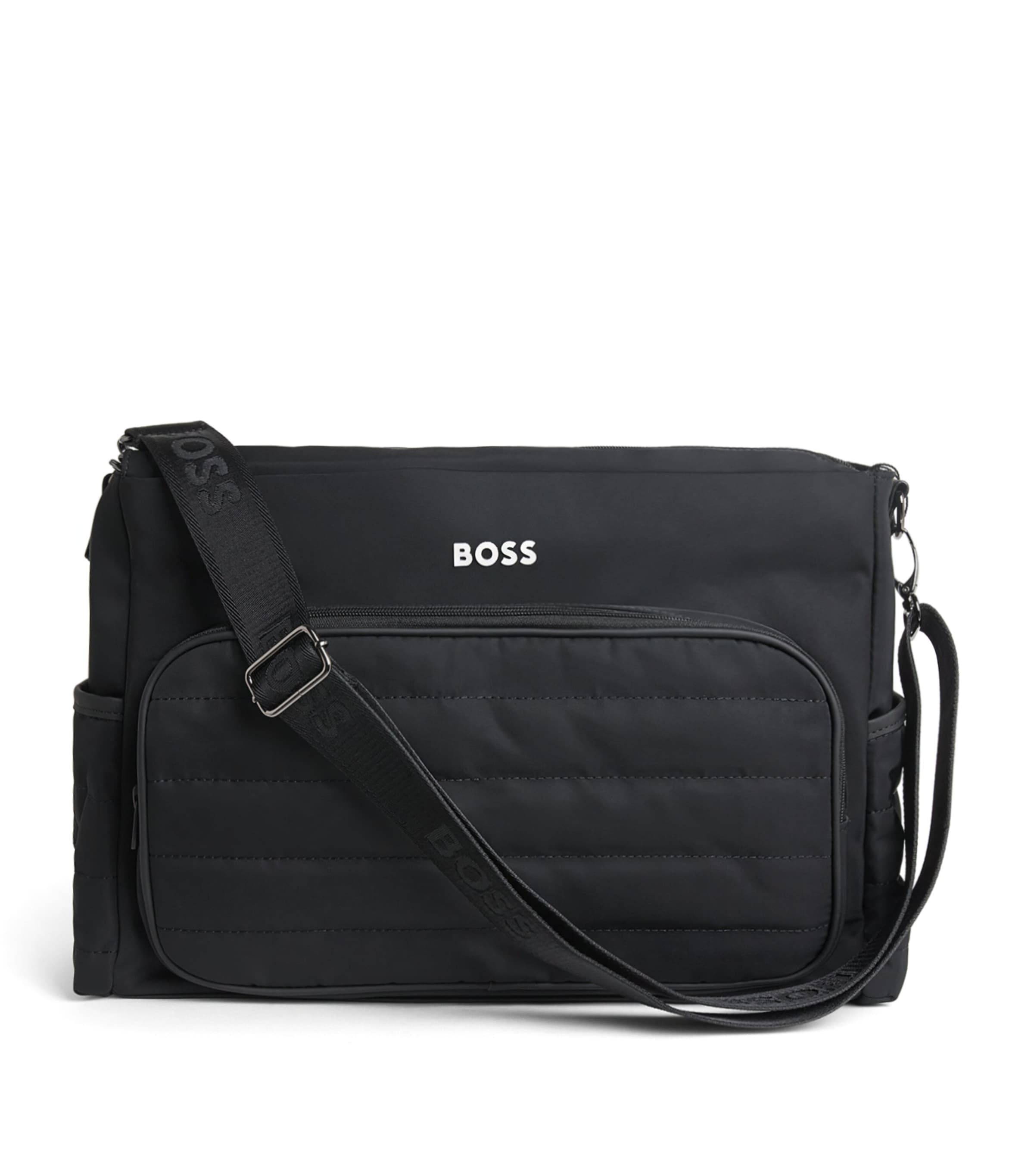BOSS Kidswear Logo Quilted Changing Bag Black