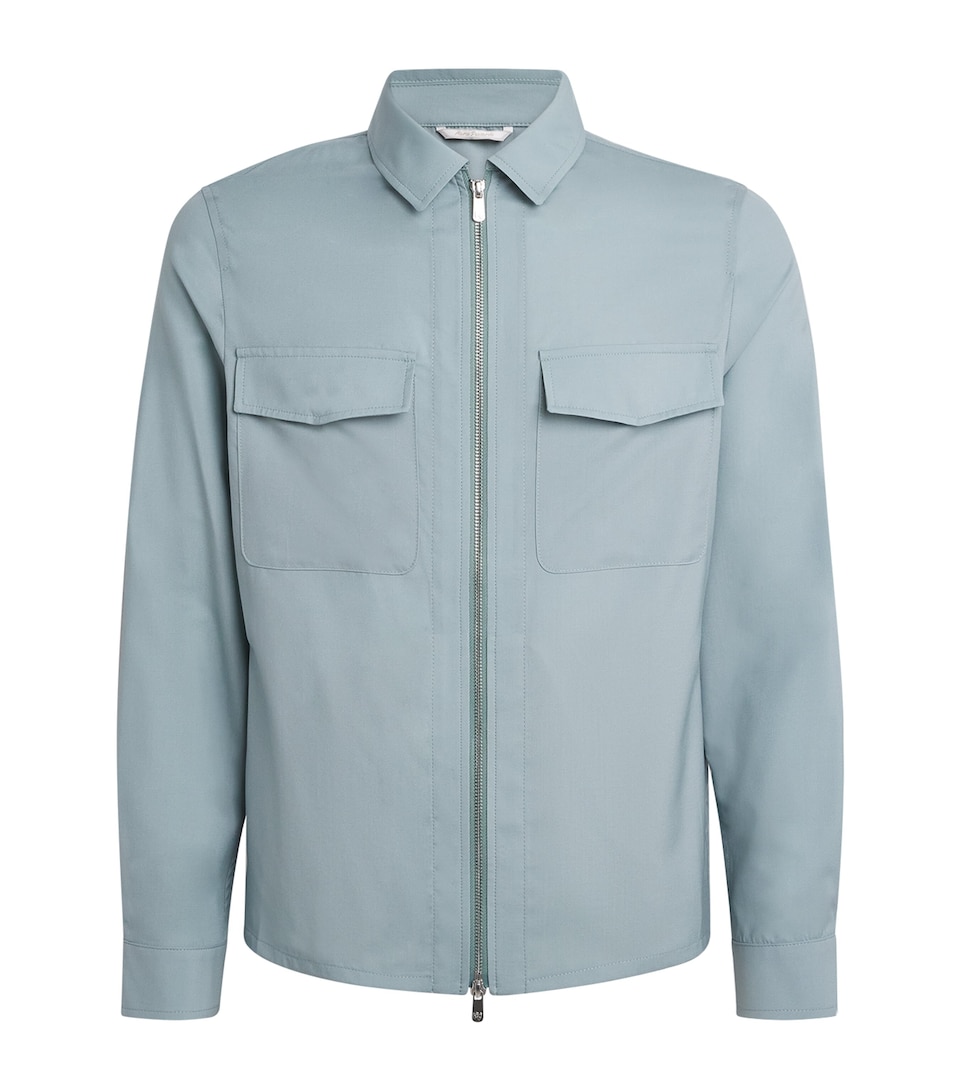 Virgin Wool-Silk Overshirt