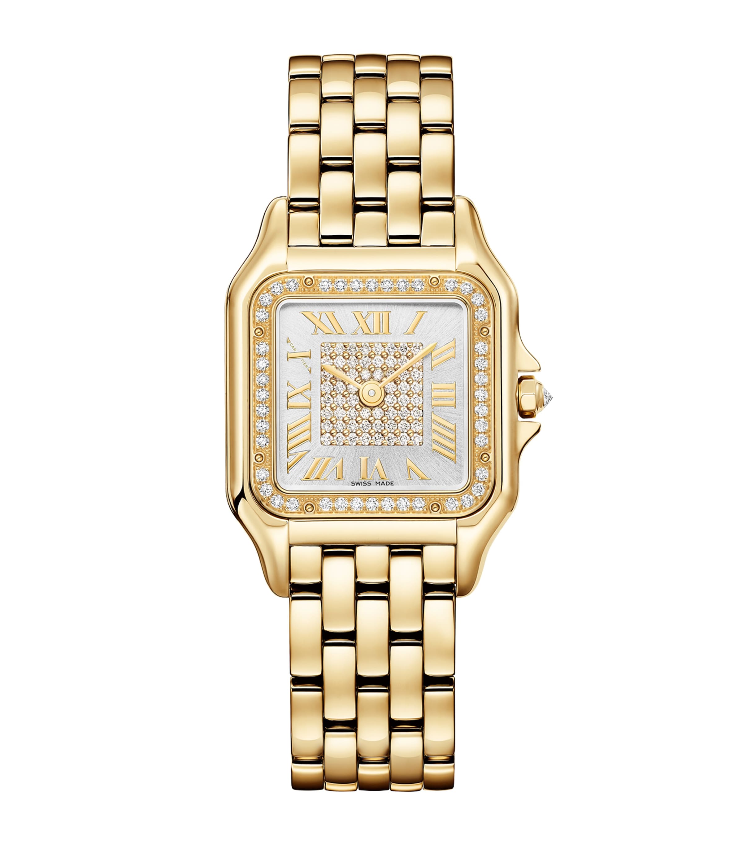 Medium Yellow Gold and Diamond Panthère de Cartier Watch 27mm